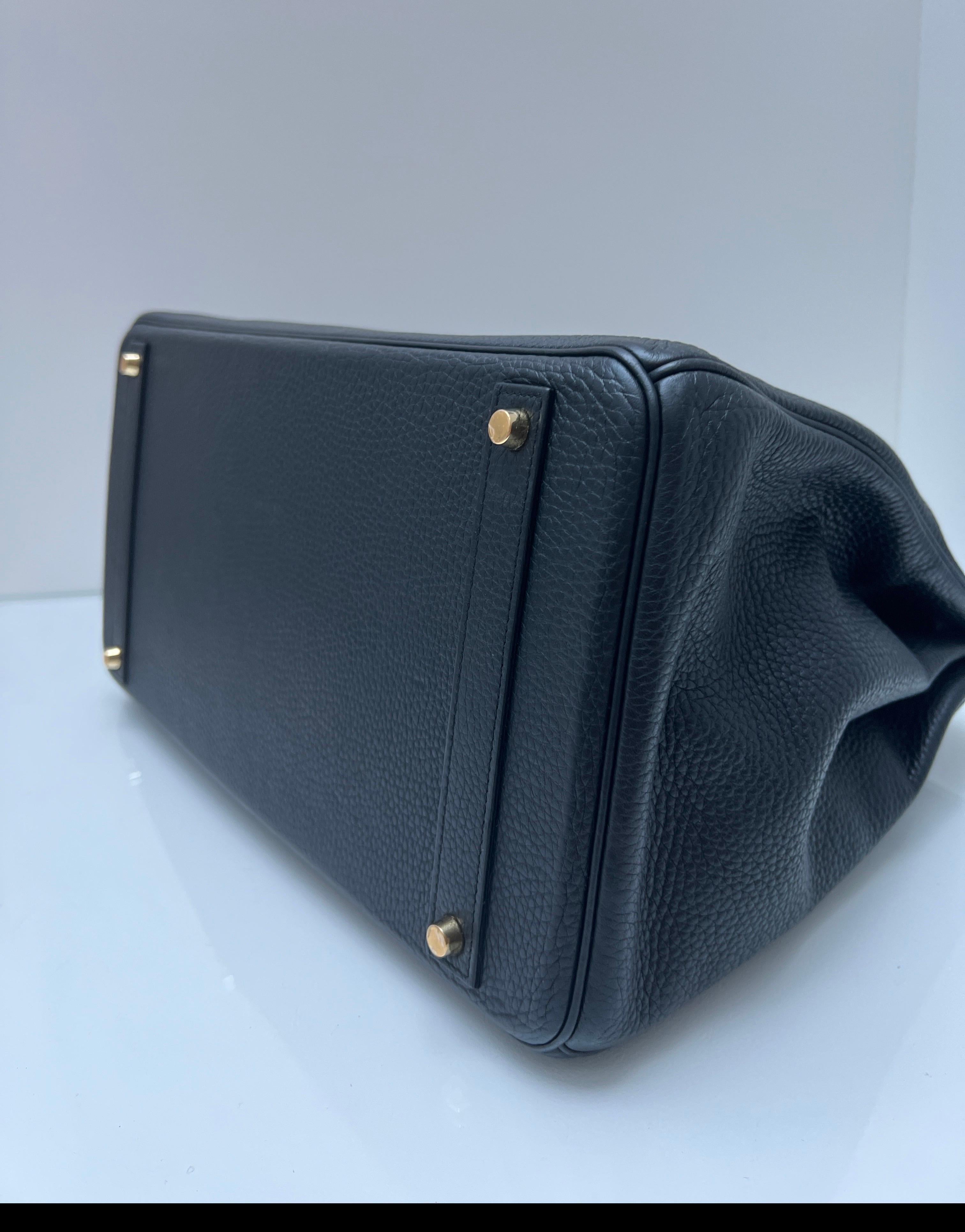 Hermes Black 40 Birkin Bag For Sale 7