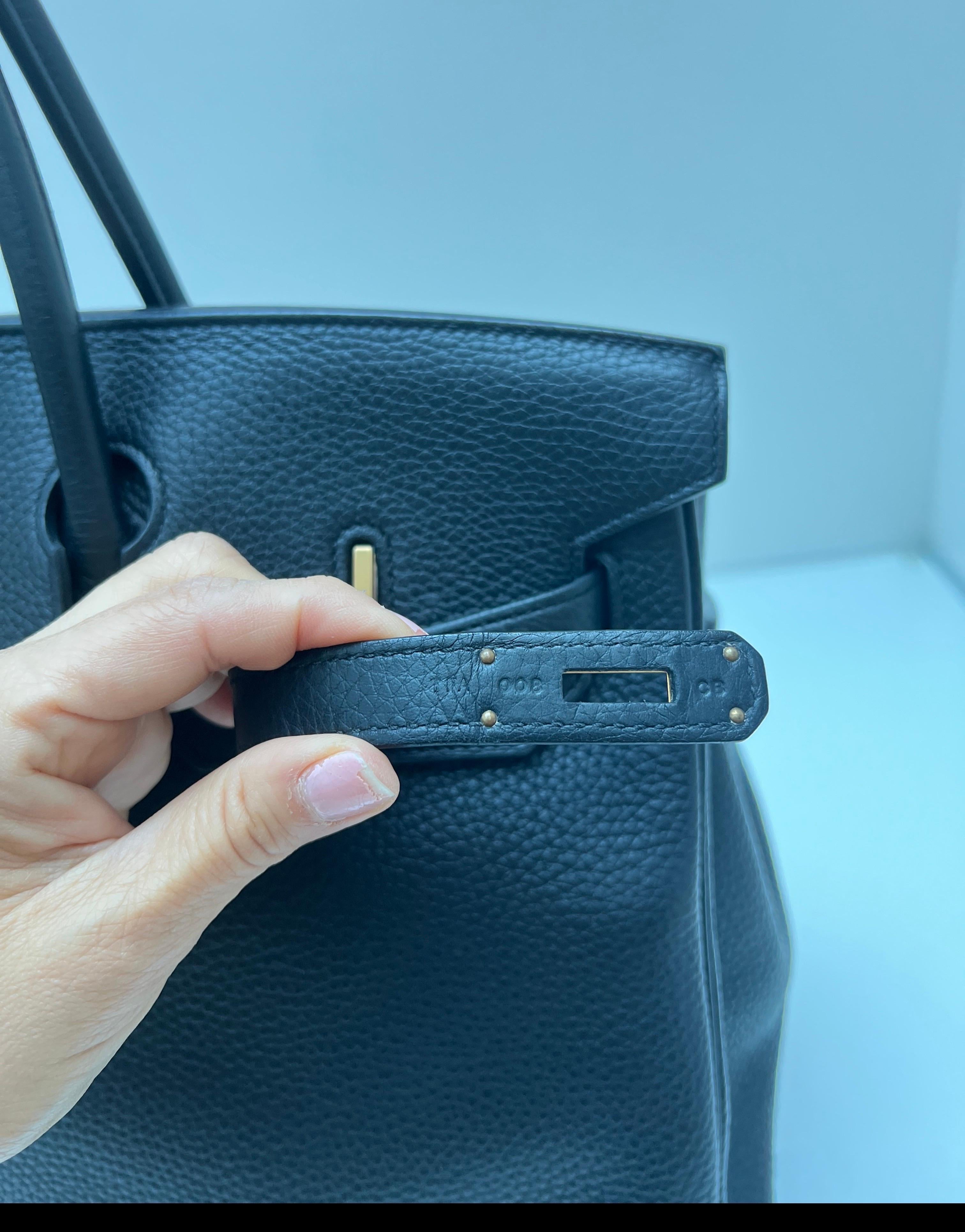 Hermes Black 40 Birkin Bag For Sale 8