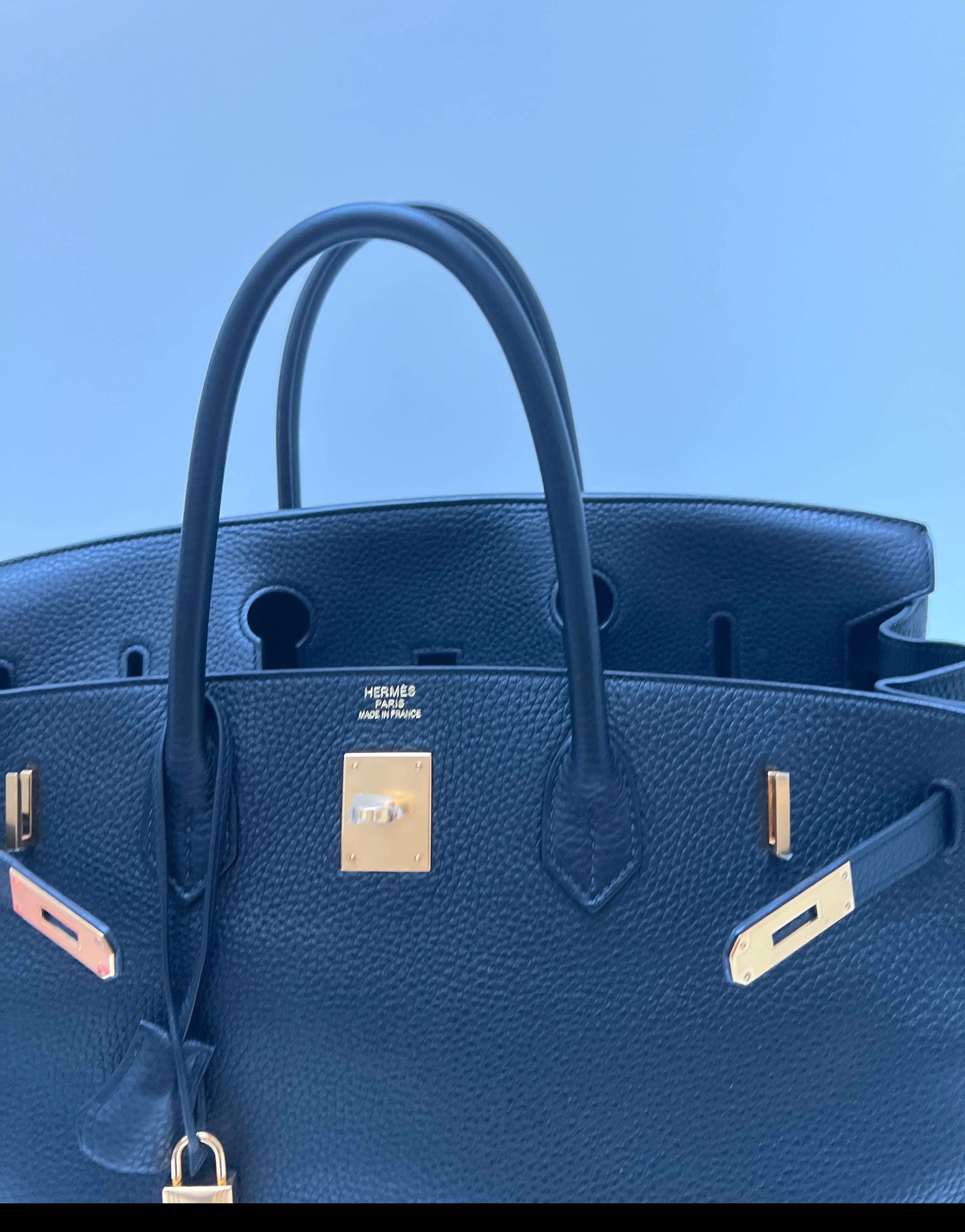 Hermes Black 40 Birkin Bag For Sale 9
