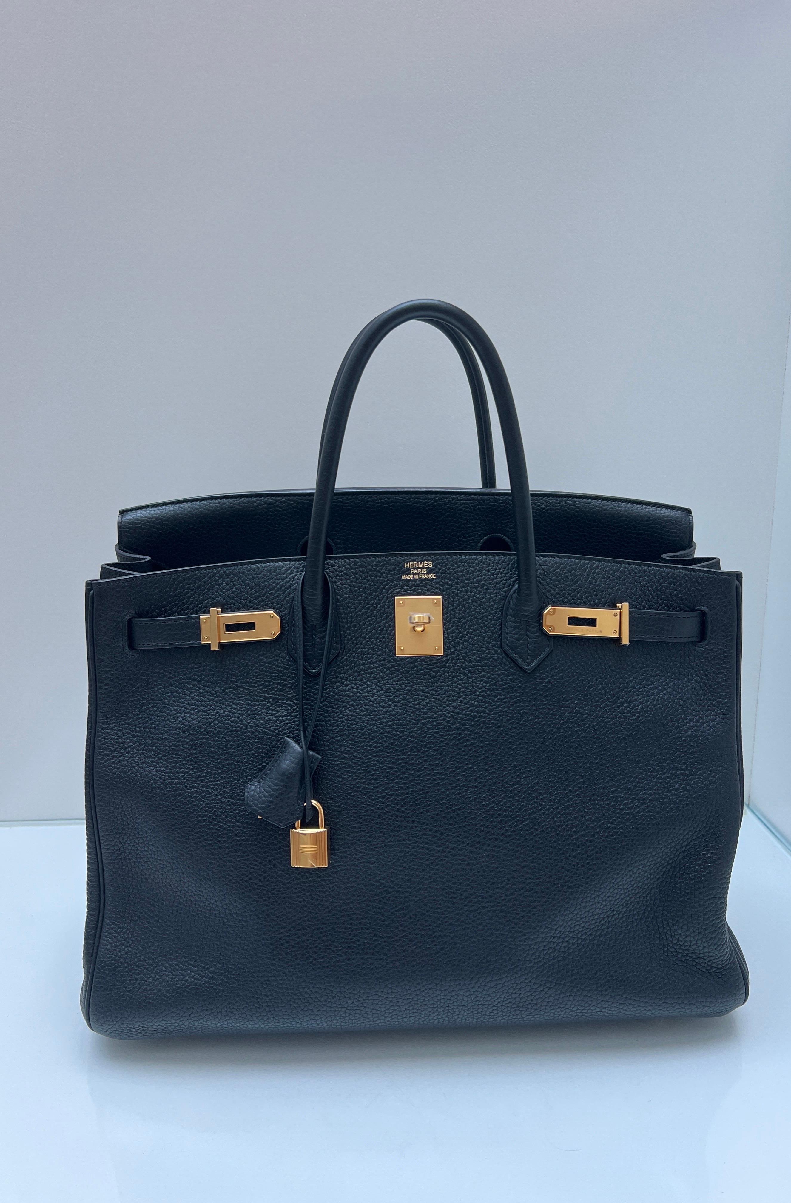 Hermes Black 40 Birkin Bag For Sale 13