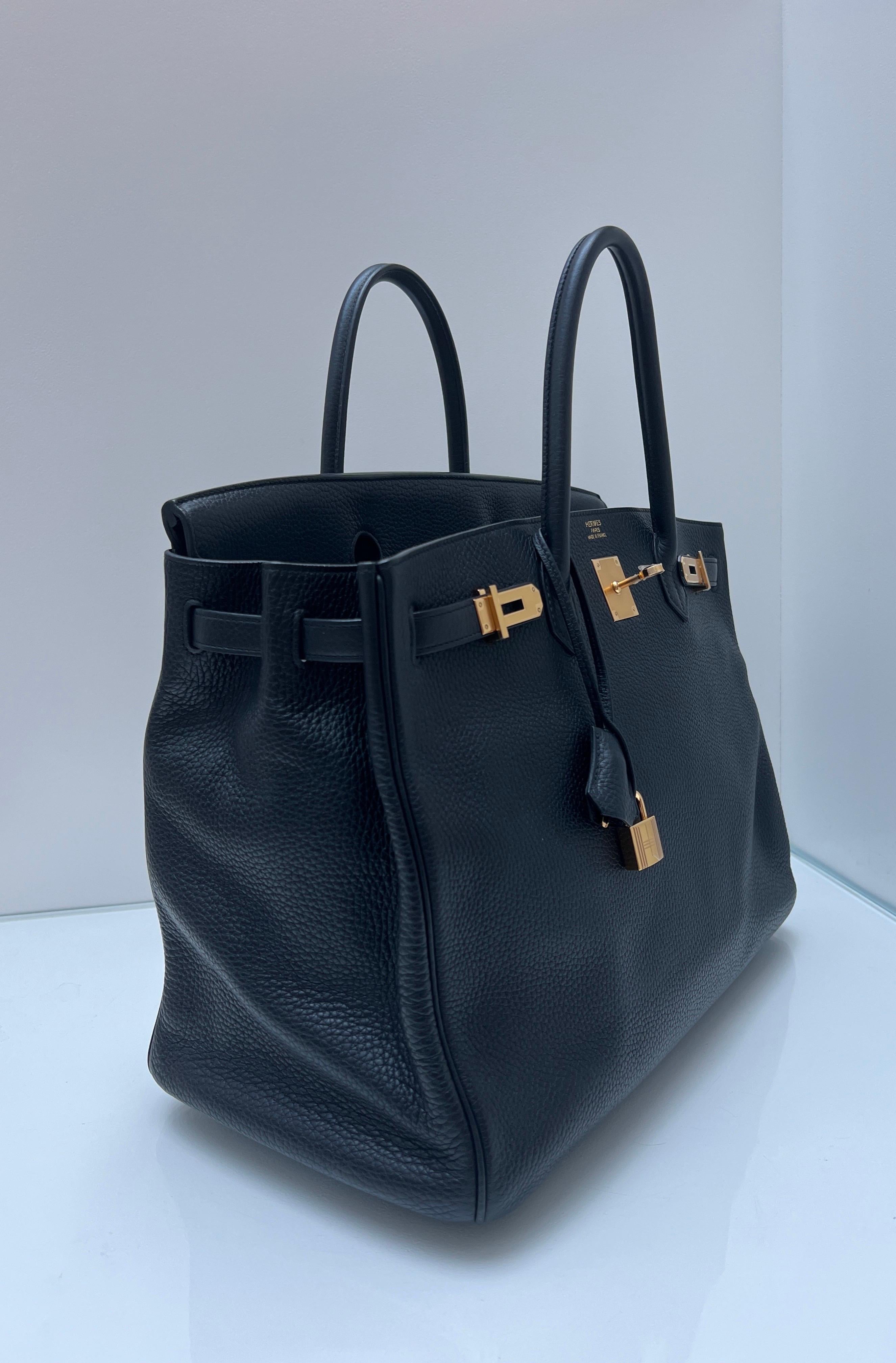Hermes Black 40 Birkin Bag For Sale 15