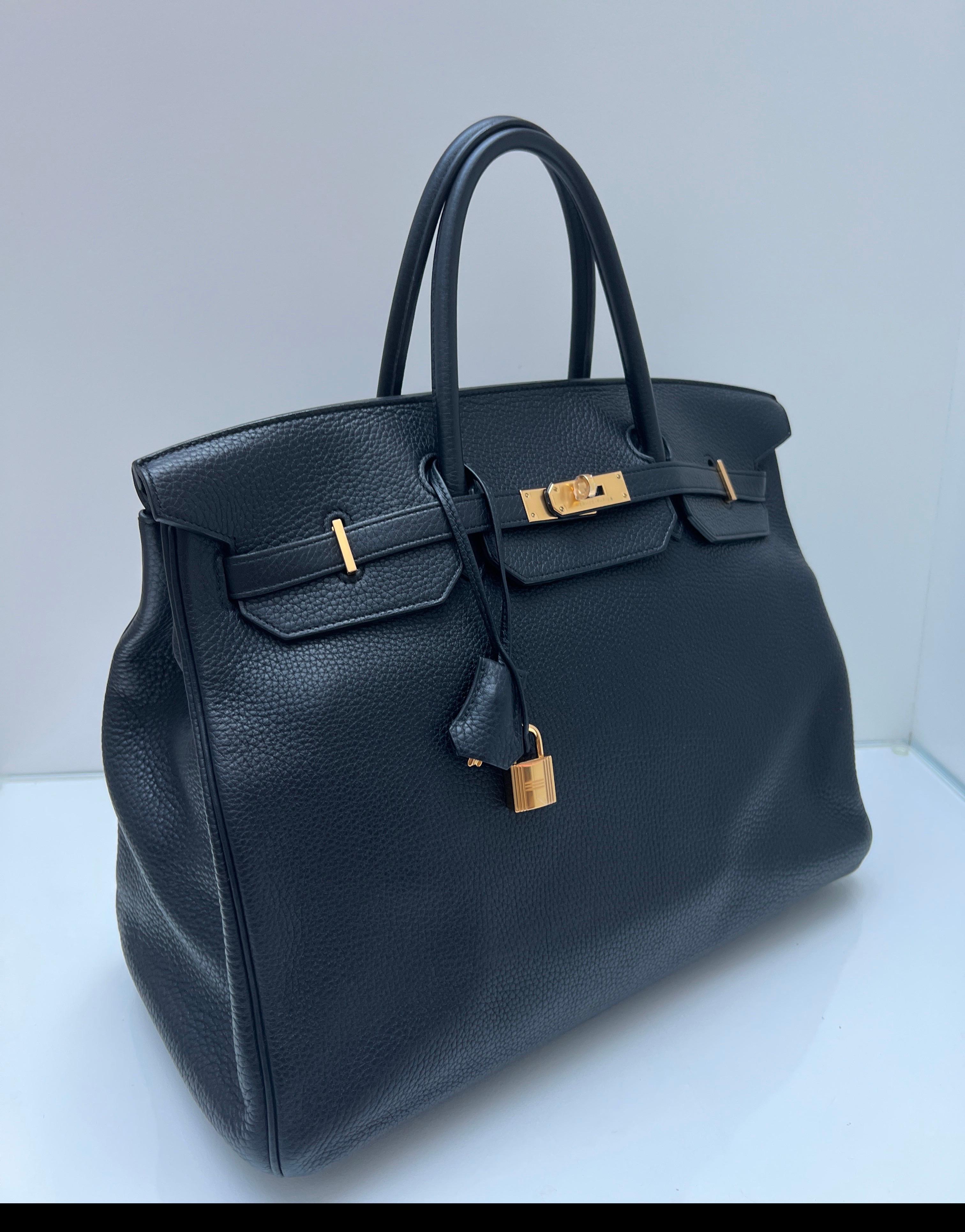 Hermes Black 40 Birkin Bag In Excellent Condition For Sale In Athens, GA