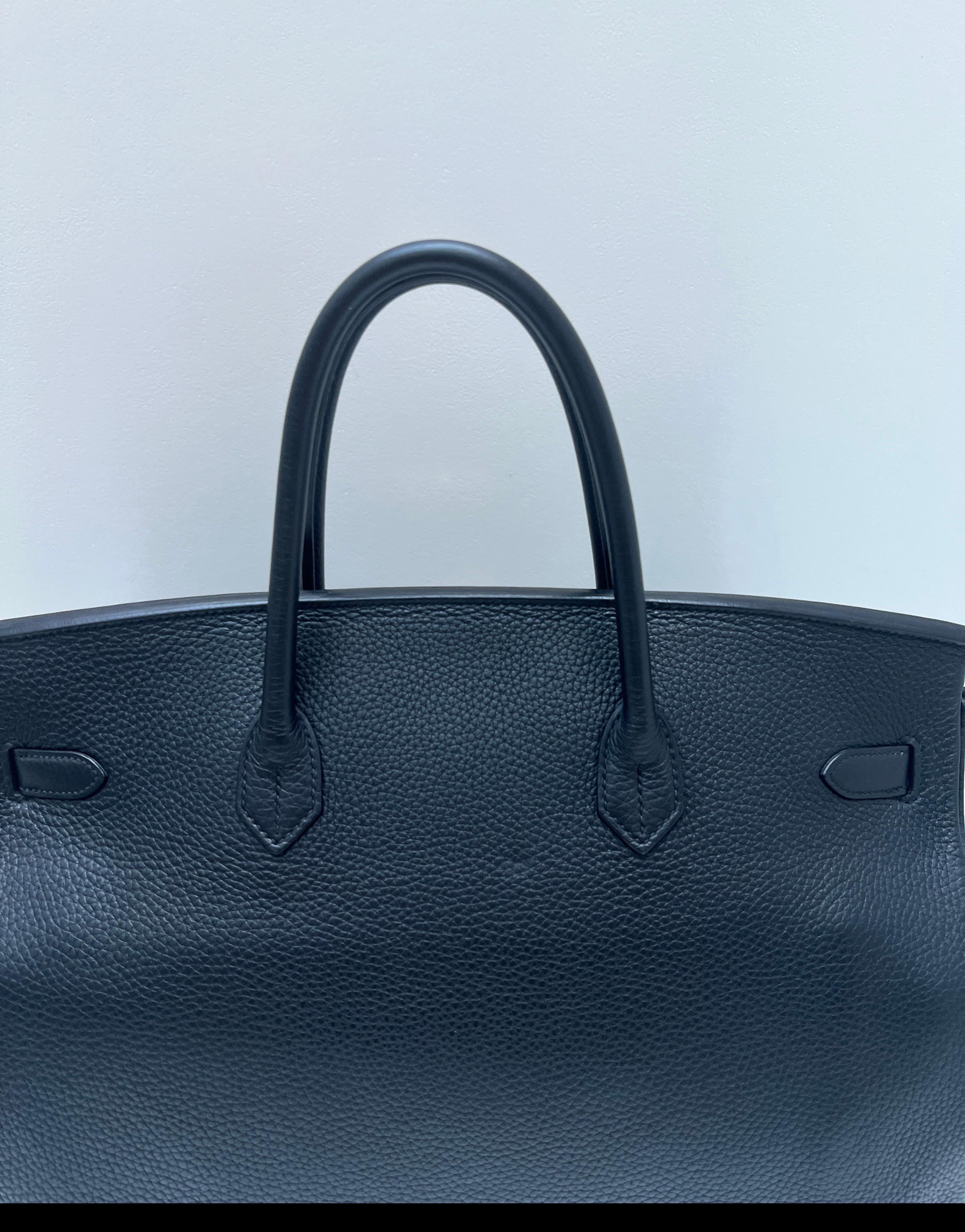 Hermes Black 40 Birkin Bag For Sale 3