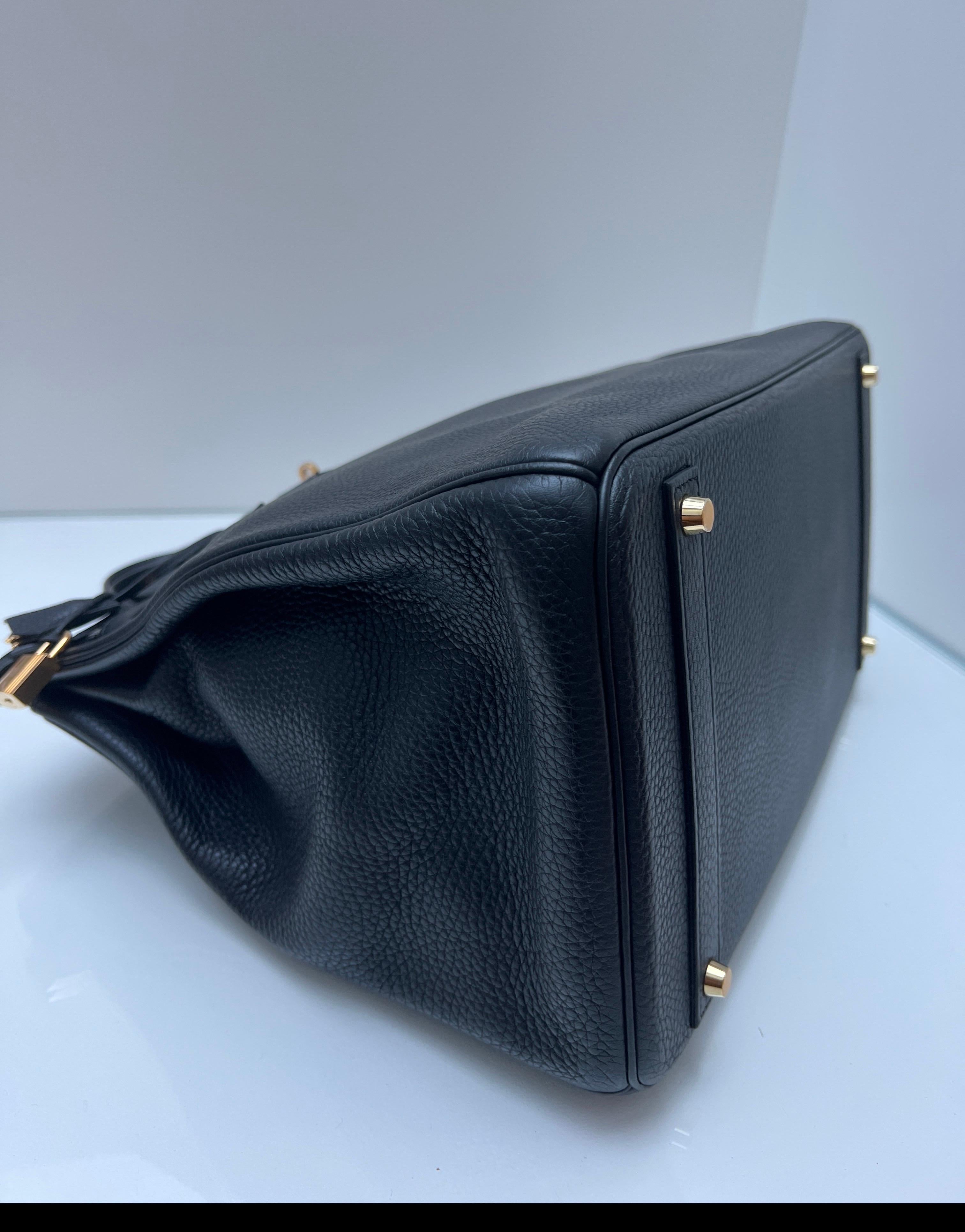 Hermes Black 40 Birkin Bag For Sale 5