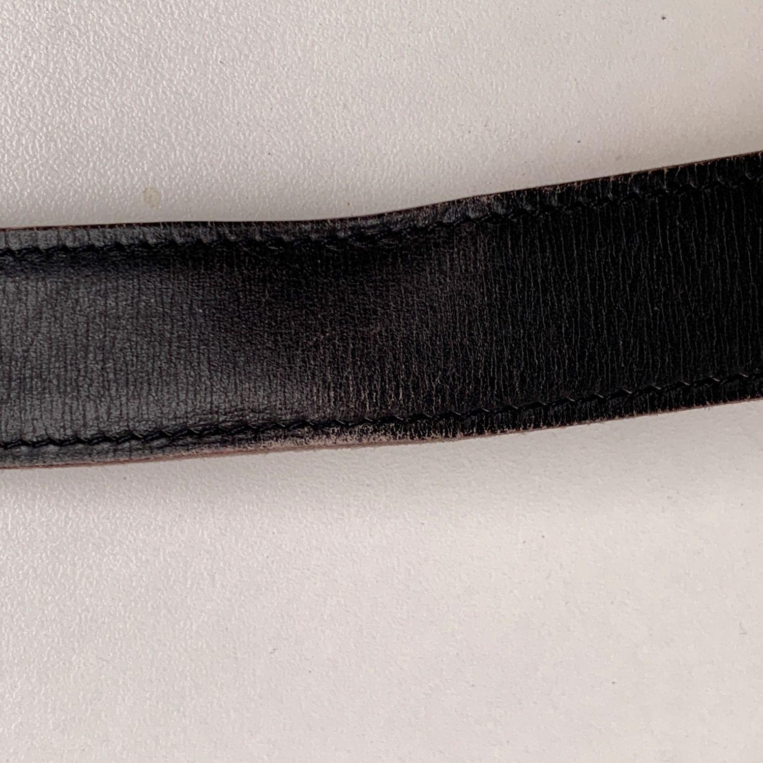 Hermes Black and Tan Leather Reversible Hapi Belt Size 70 2