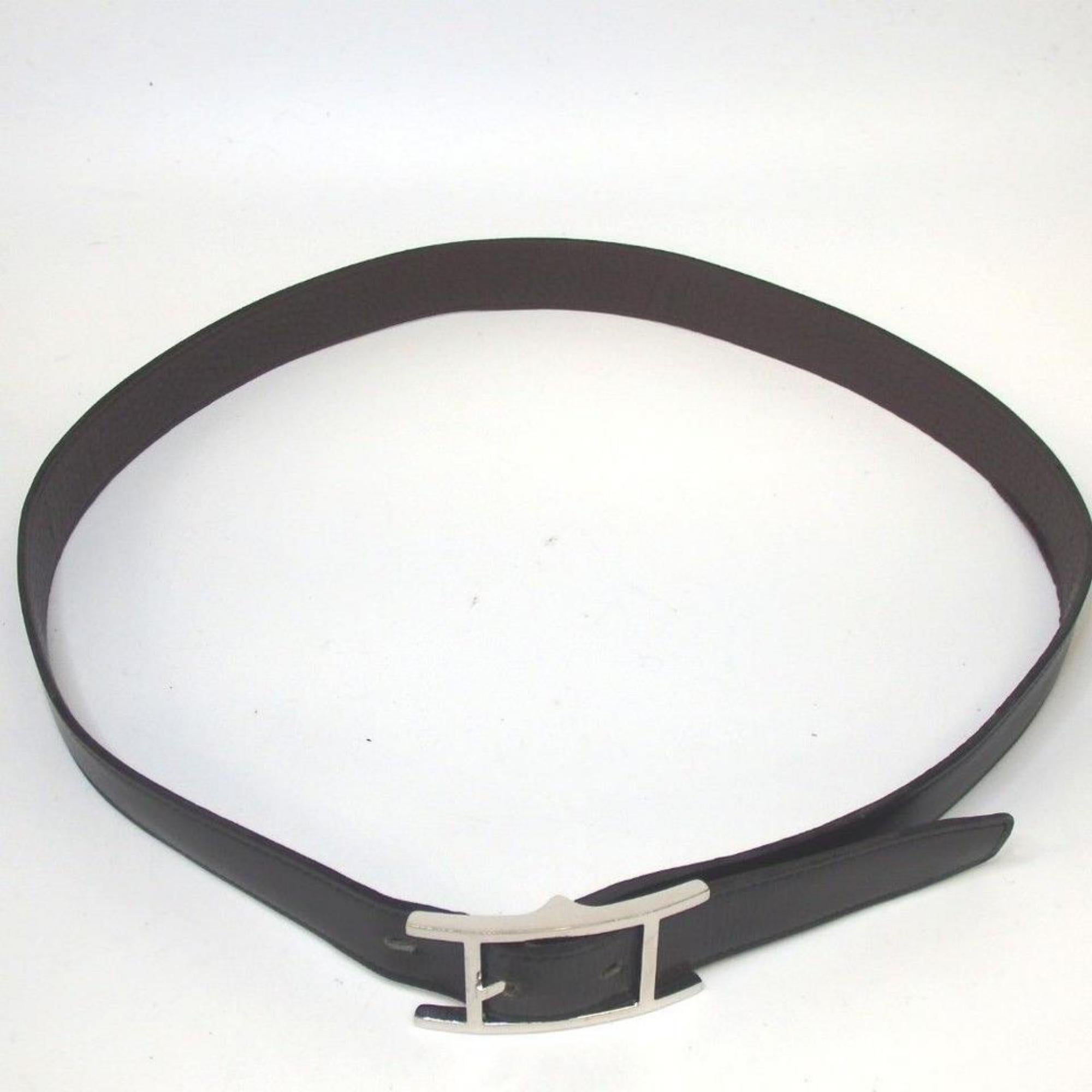 Hermès Black Api H Logo 866294 Belt In Good Condition For Sale In Forest Hills, NY