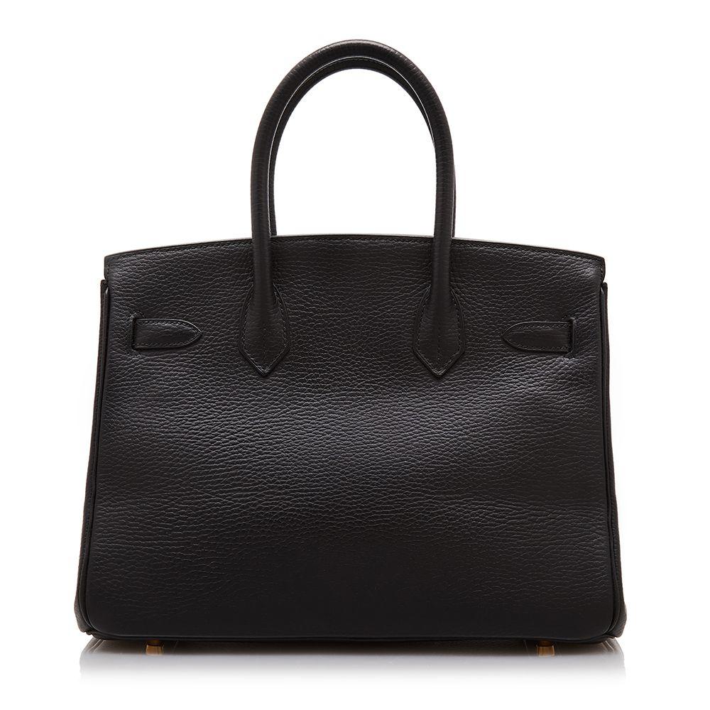 Hermes Black Ardennes 30cm Birkin Bag In Good Condition In London, GB
