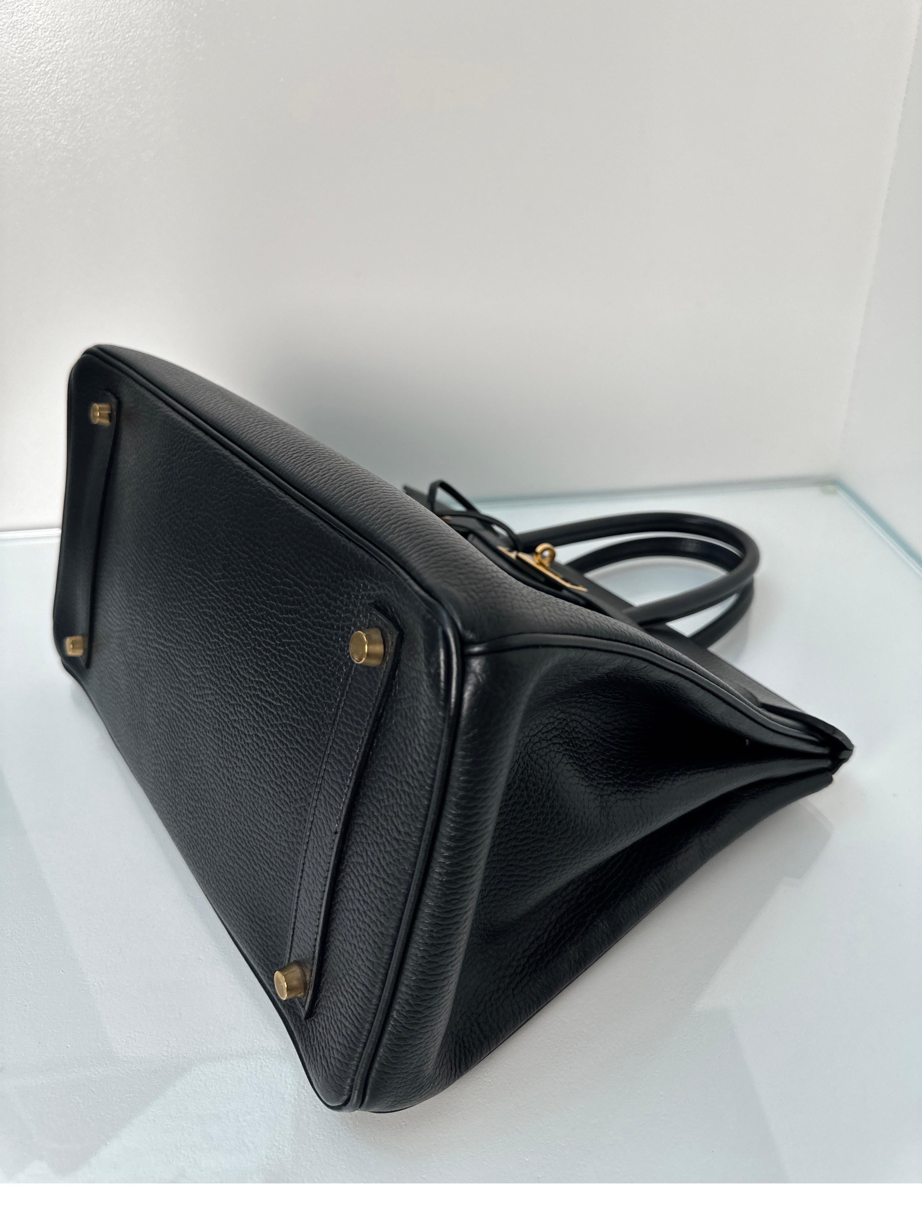 Hermes Black Ardennes Birkin 35 Bag 6