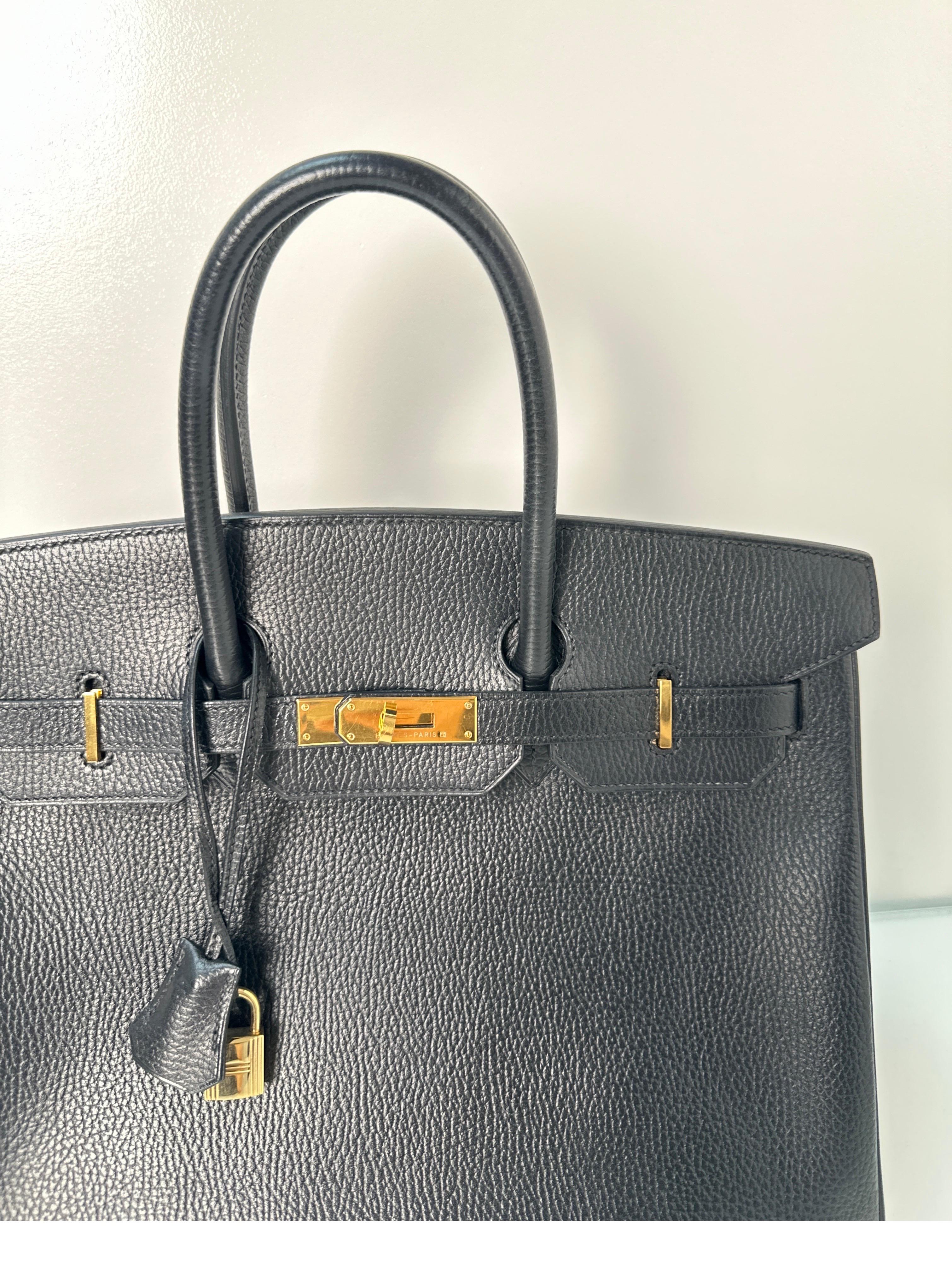 Hermes Black Ardennes Birkin 35 Bag 9