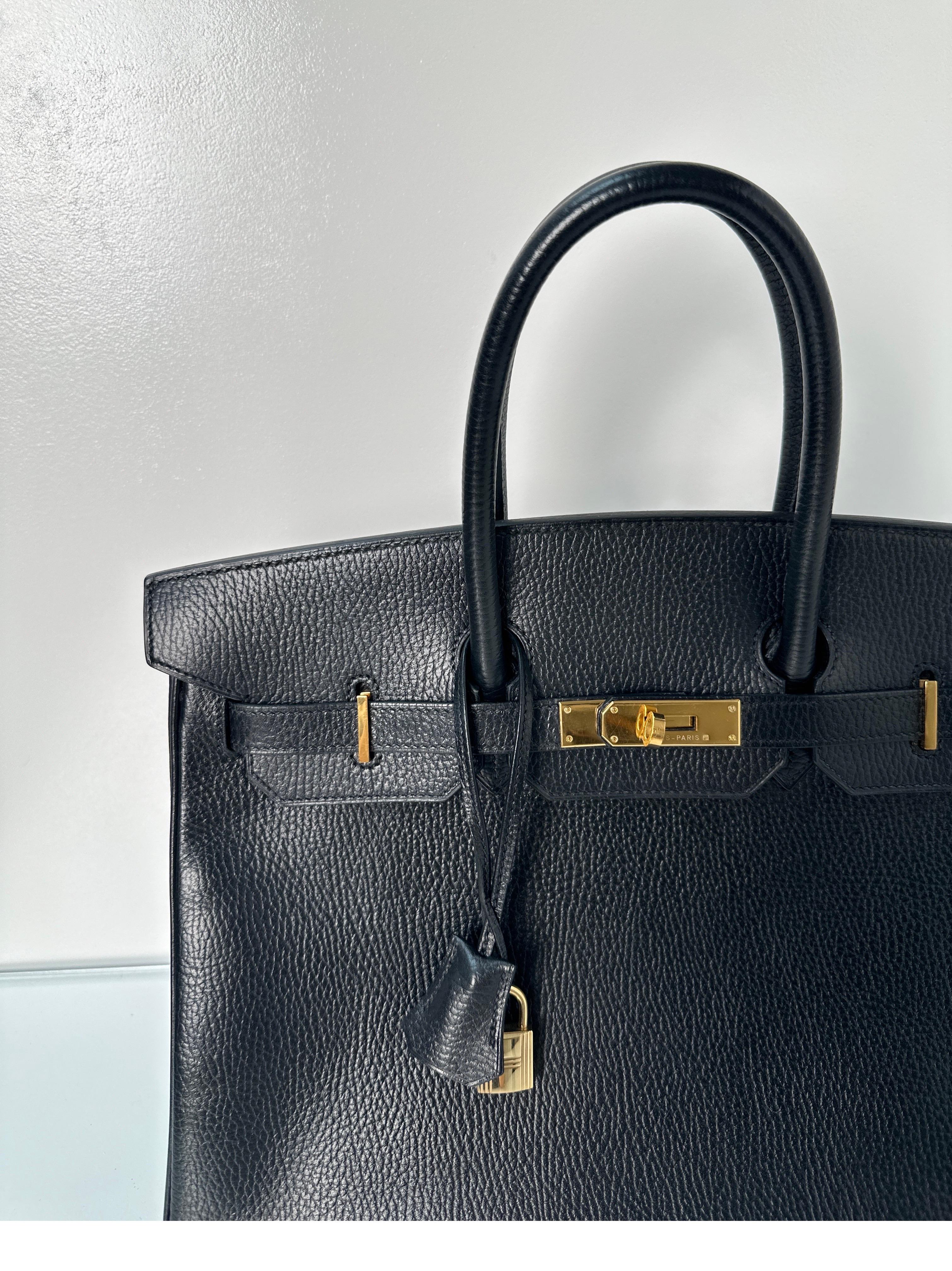 Hermes Black Ardennes Birkin 35 Bag 10