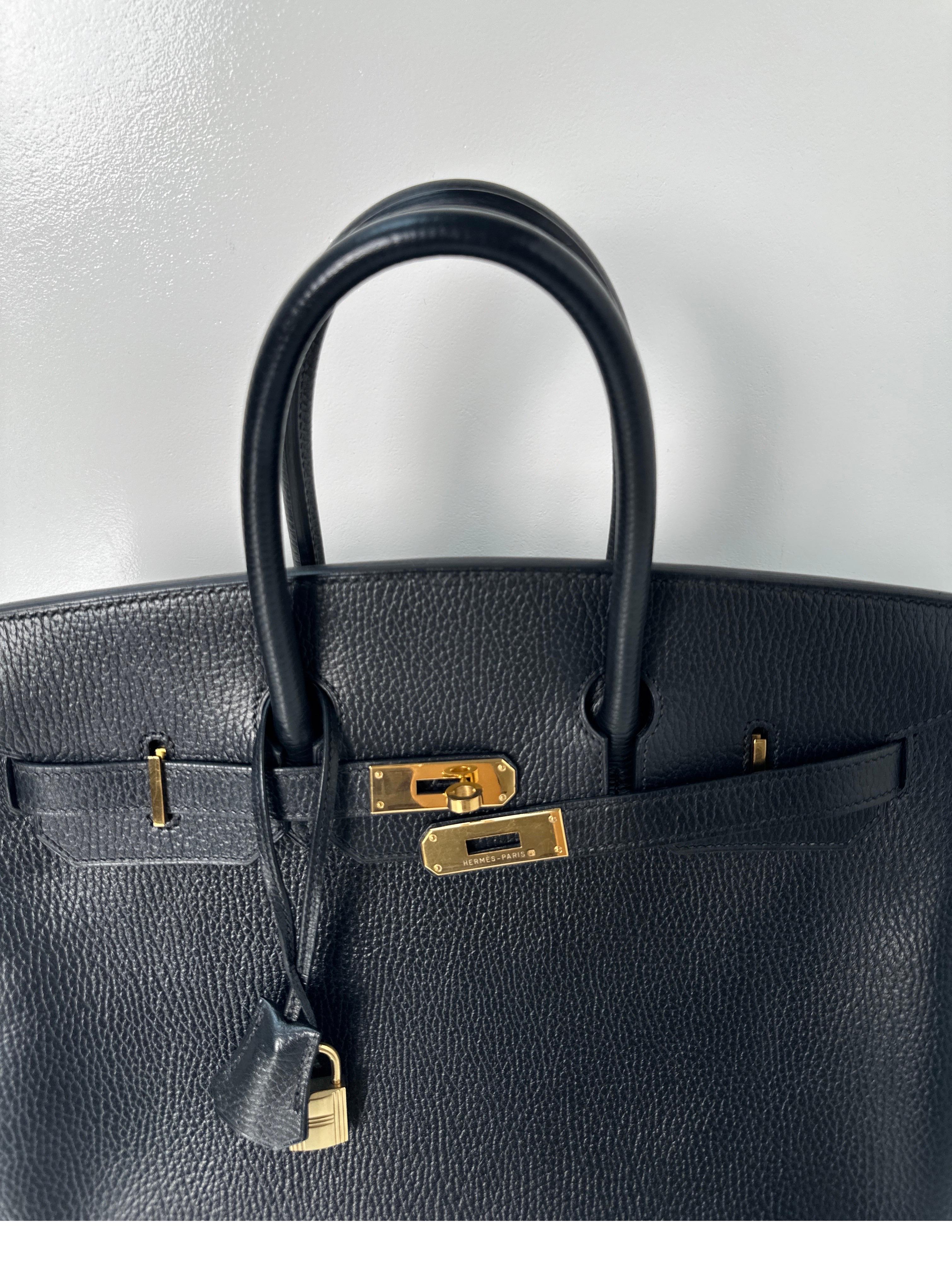 Hermes Black Ardennes Birkin 35 Bag 12