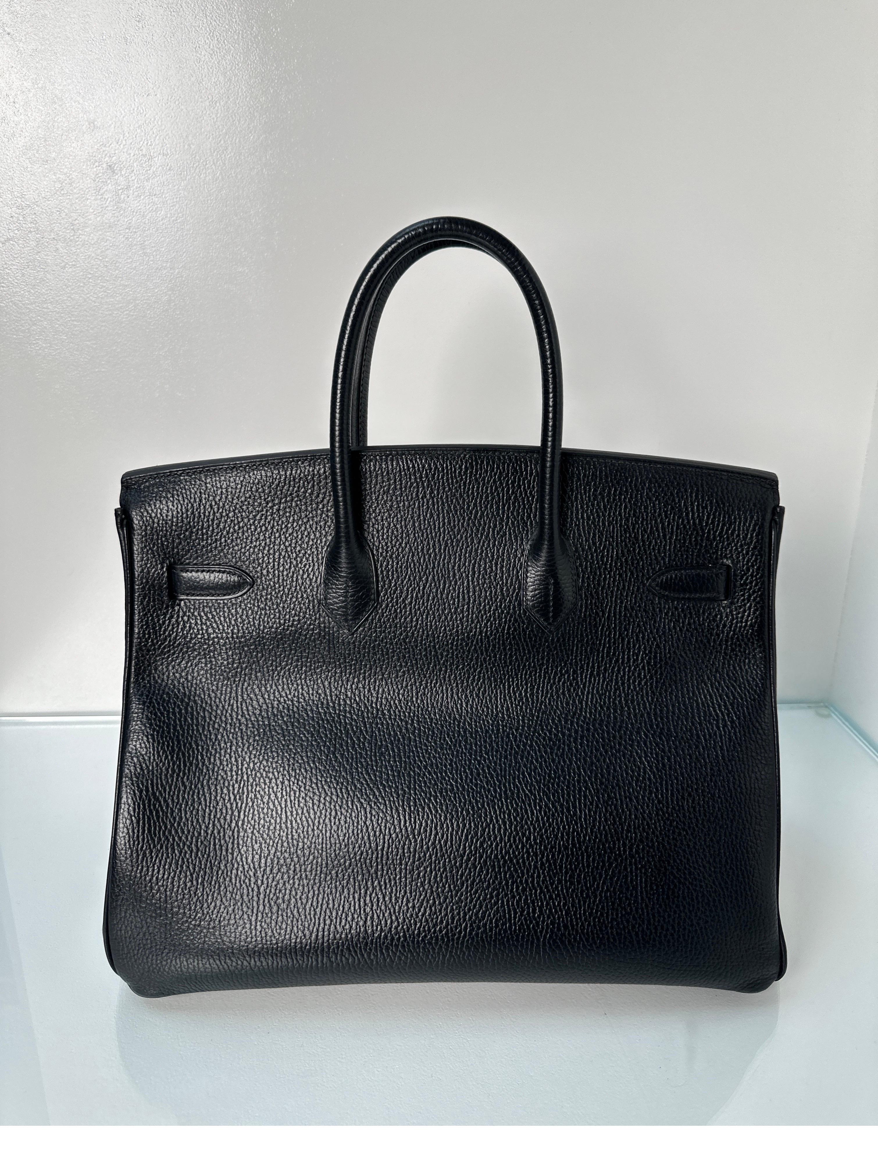 Hermes Black Ardennes Birkin 35 Bag 1