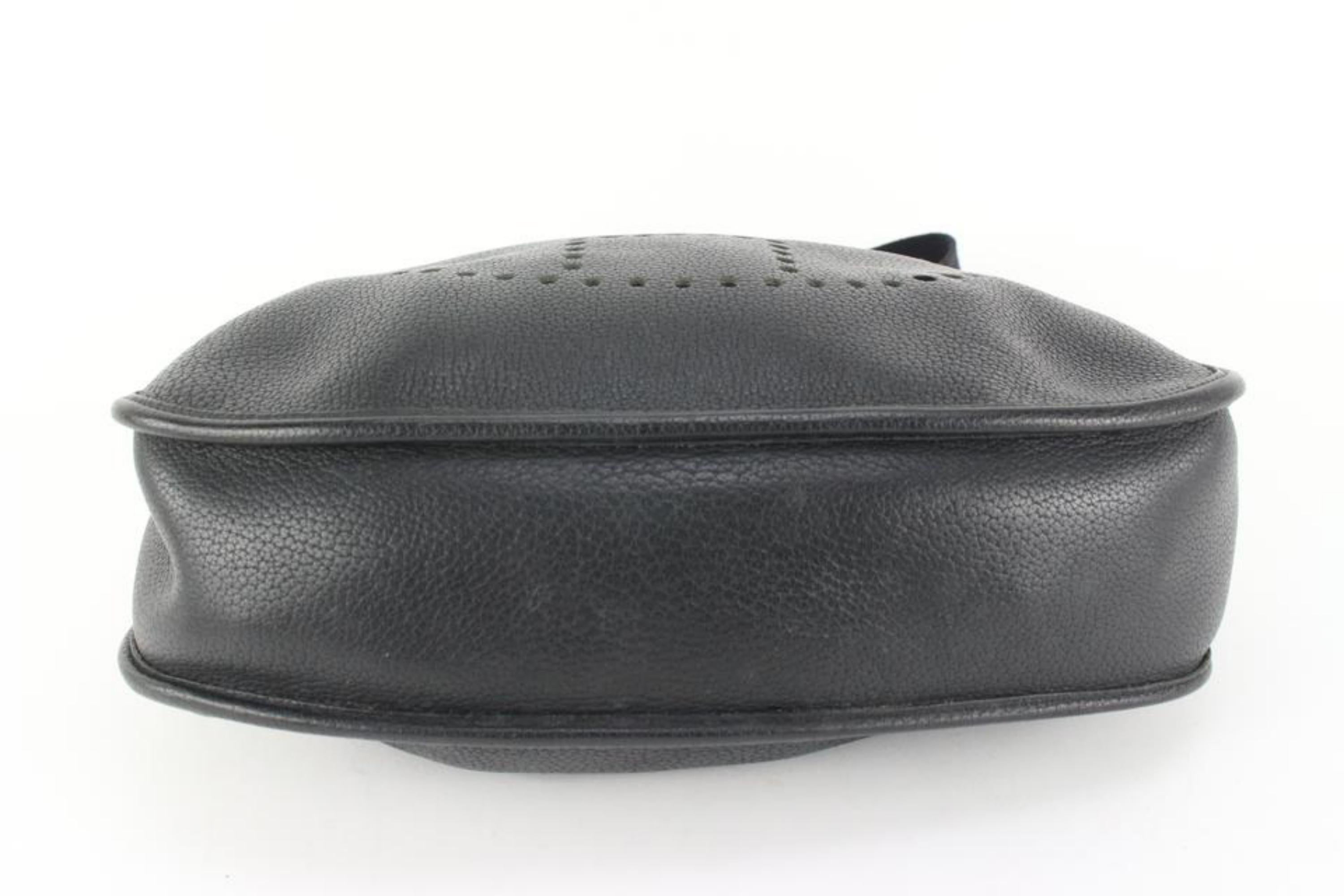 Hermès Black Ardennes Leather Evelyne GM MEssenger 58h518s 2