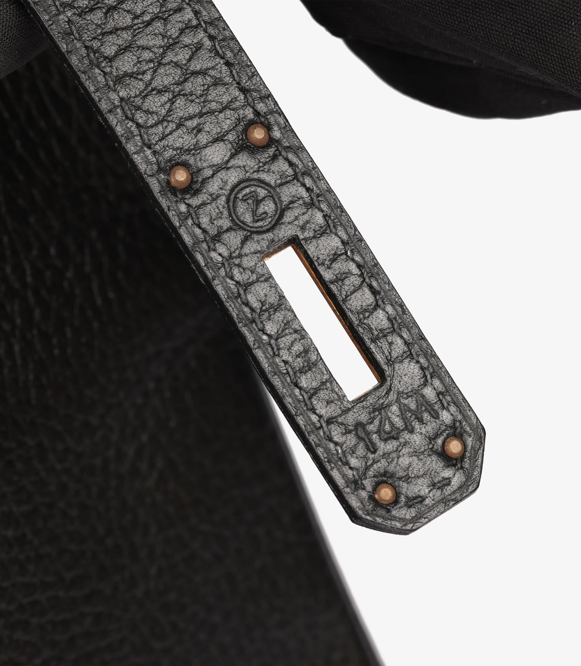 Hermès Black Ardennes Leather Vintage Birkin HAC 32cm Retourne 5