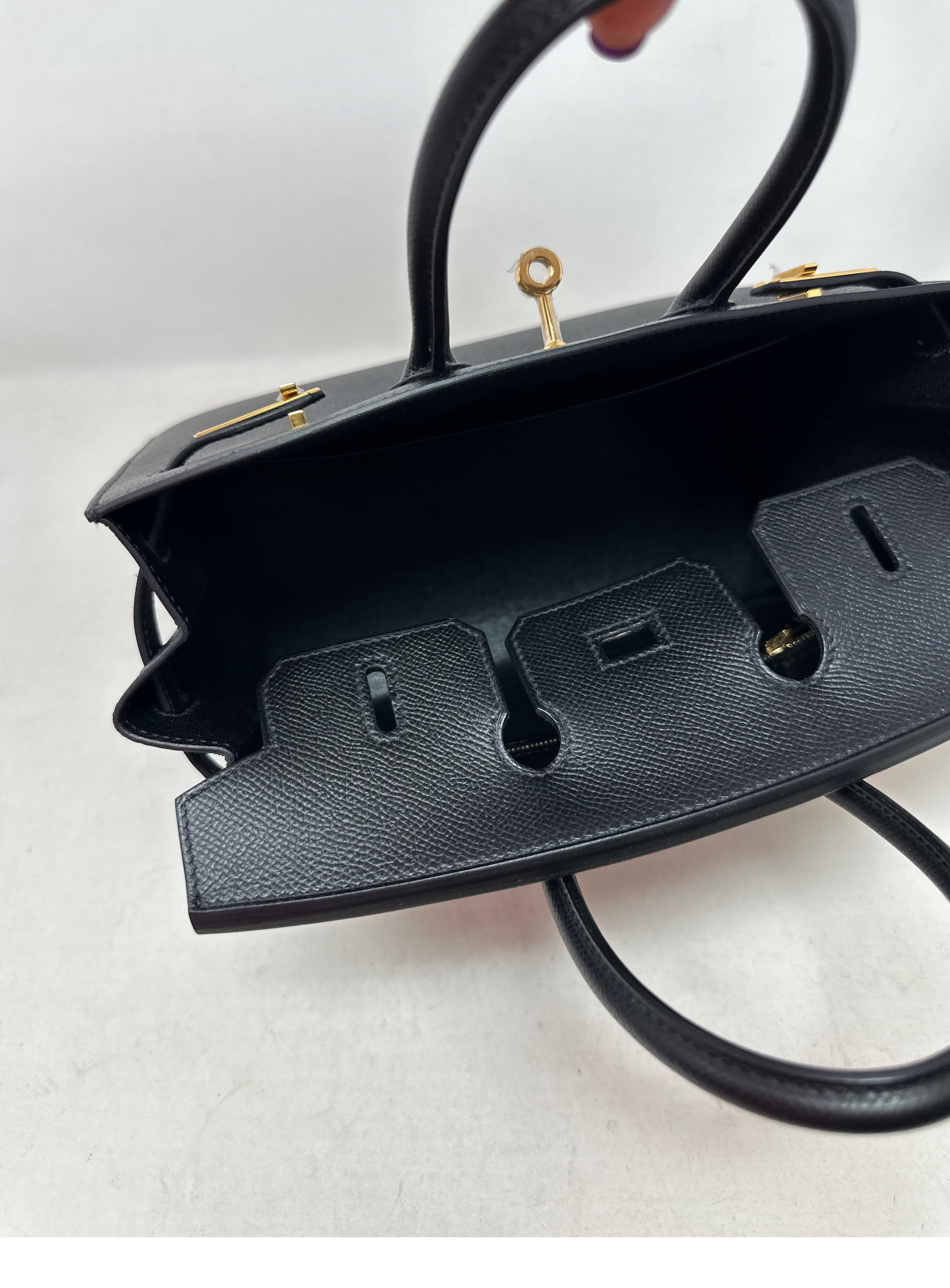 Hermes Black Birkin 25 Bag 8