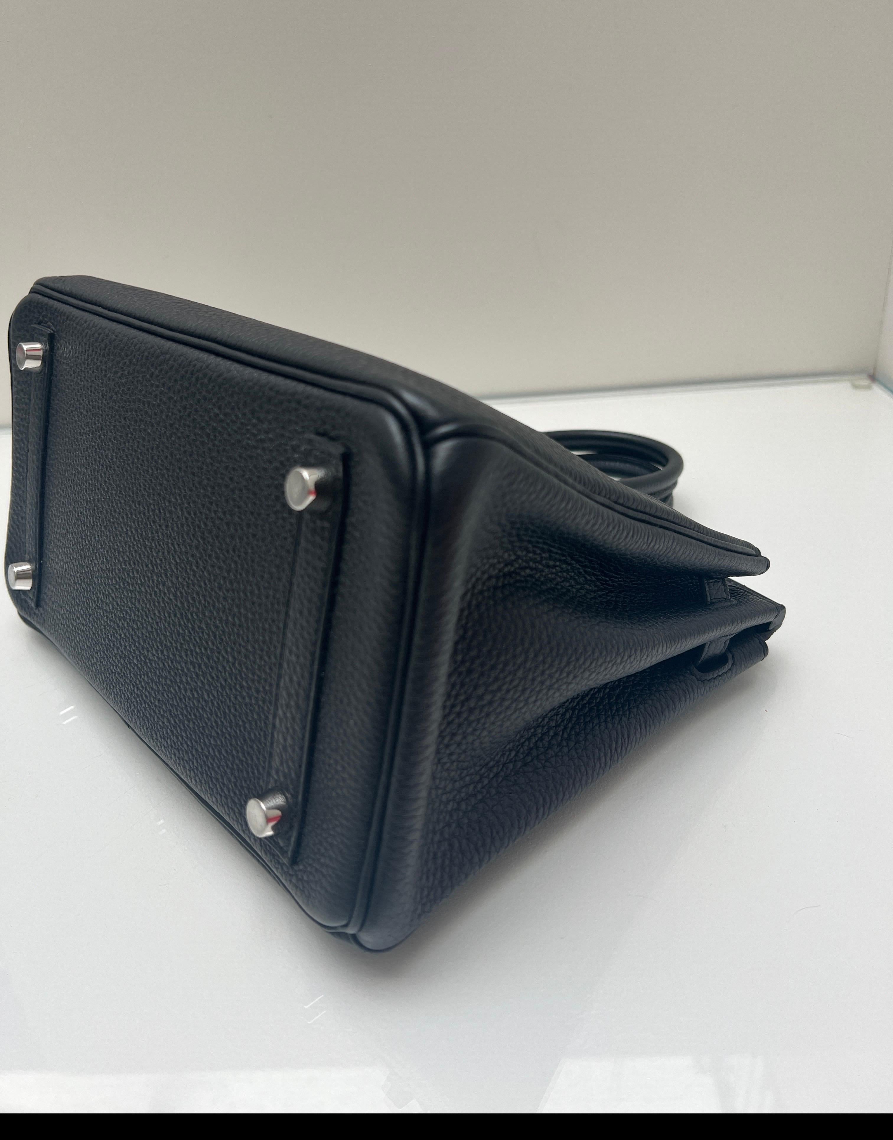 Hermès - Sac Birkin 25 noir en vente 8