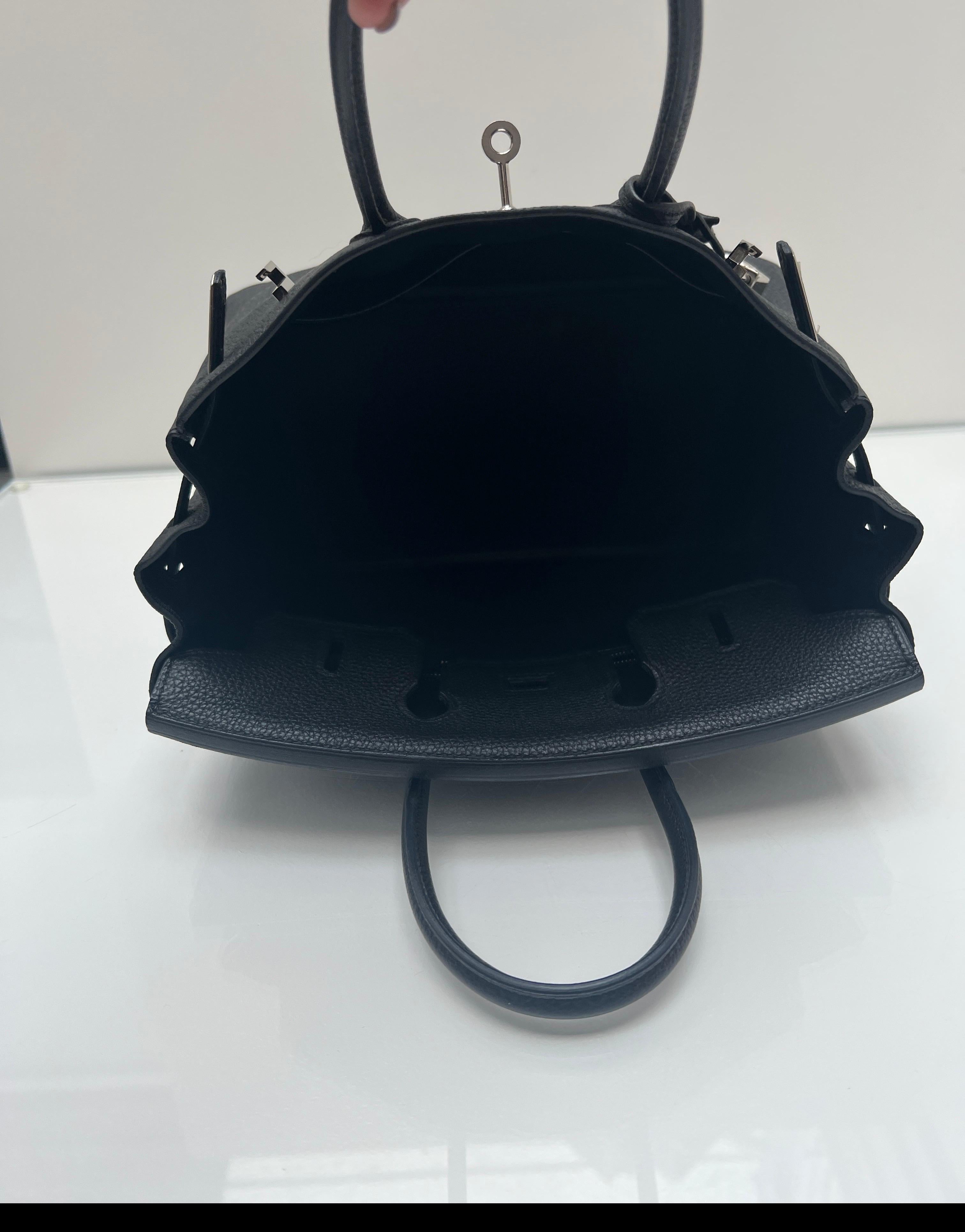 Hermès - Sac Birkin 25 noir en vente 9