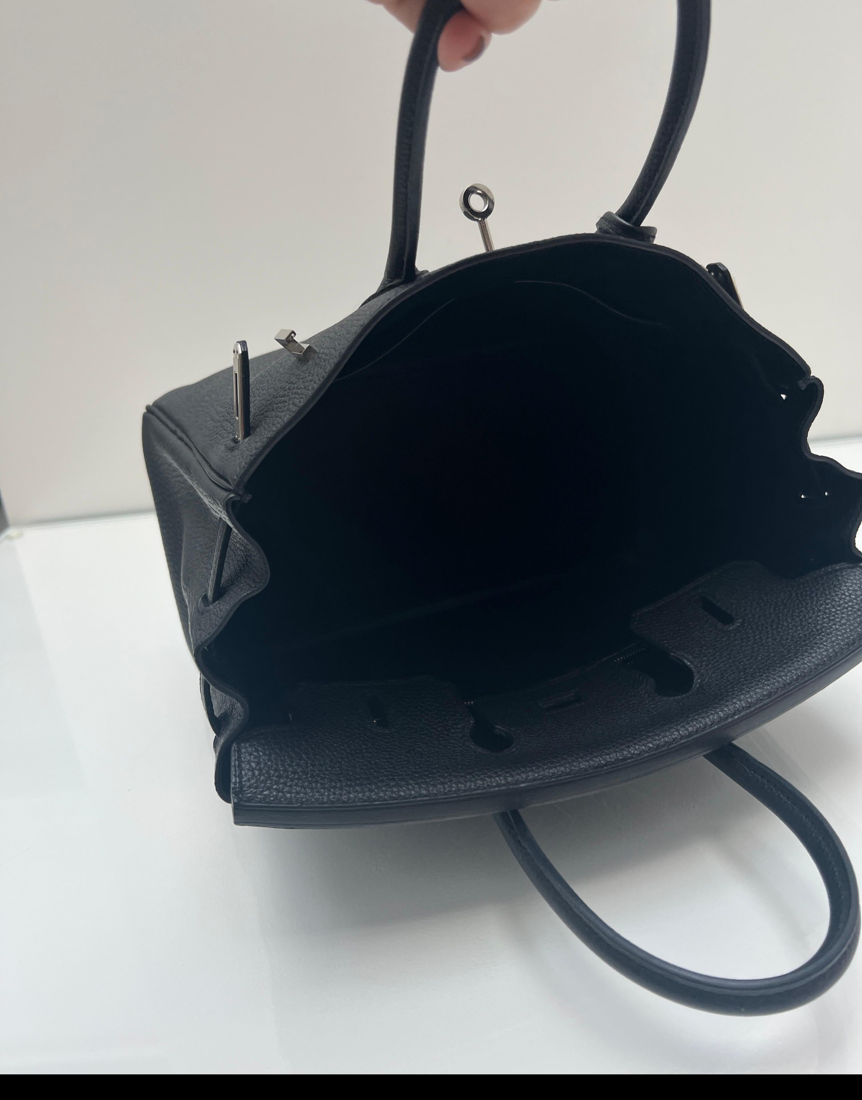 Hermès - Sac Birkin 25 noir en vente 10
