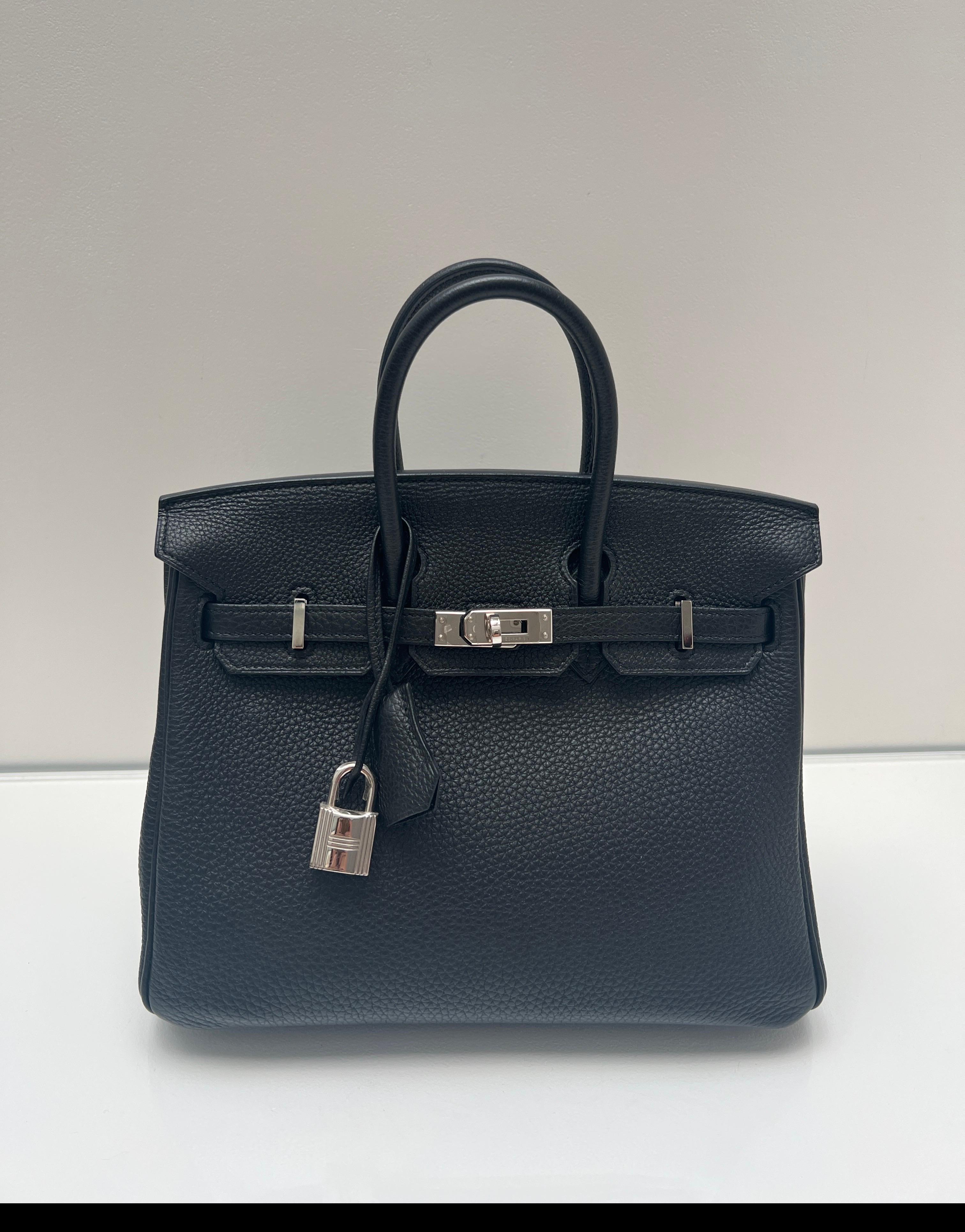 Hermès - Sac Birkin 25 noir en vente 11