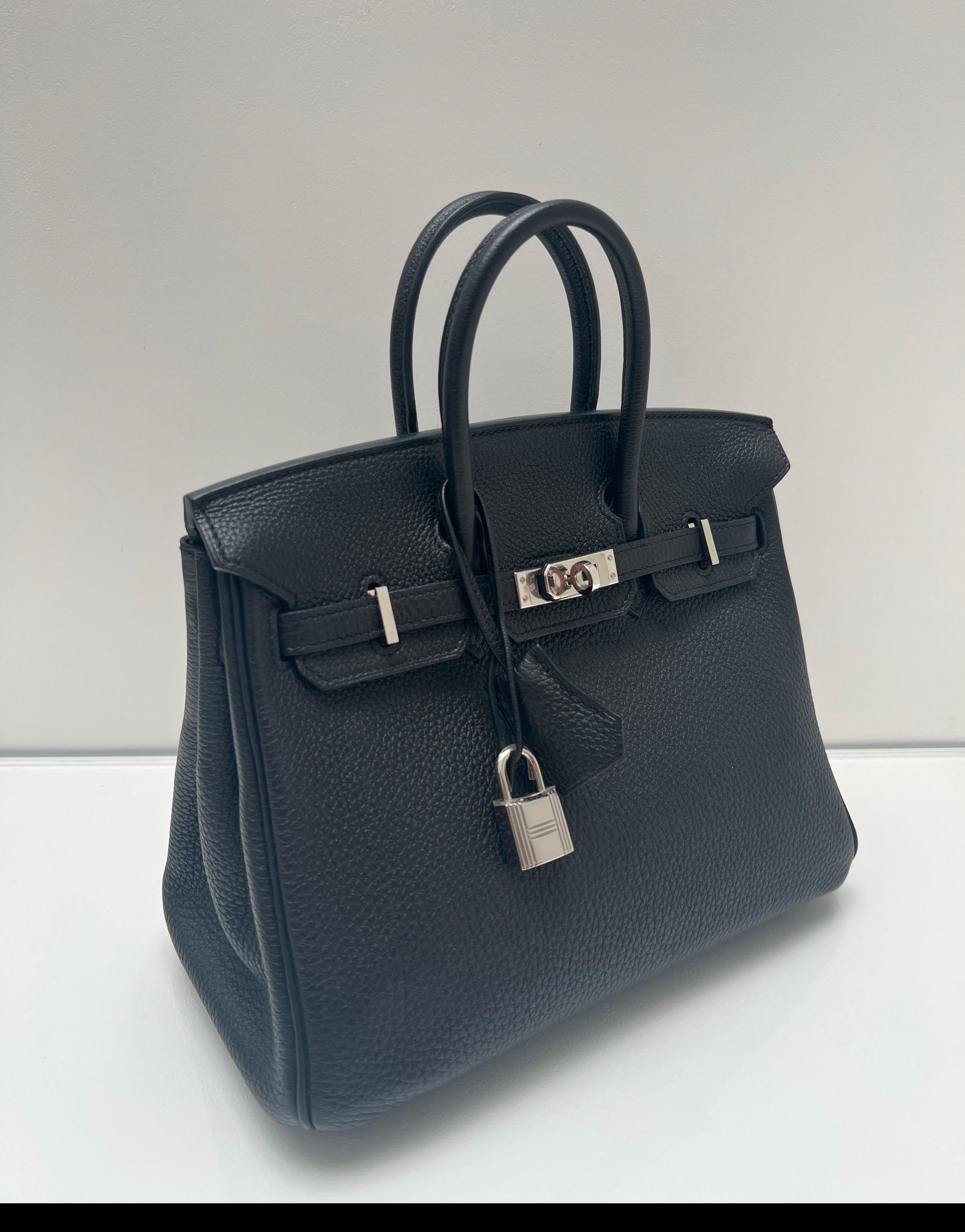 Hermès - Sac Birkin 25 noir en vente 12