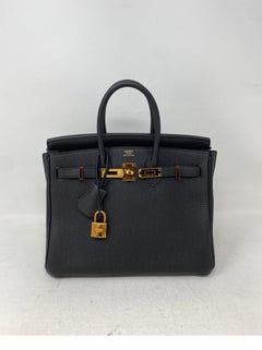 Hermes Black Birkin 25 Bag