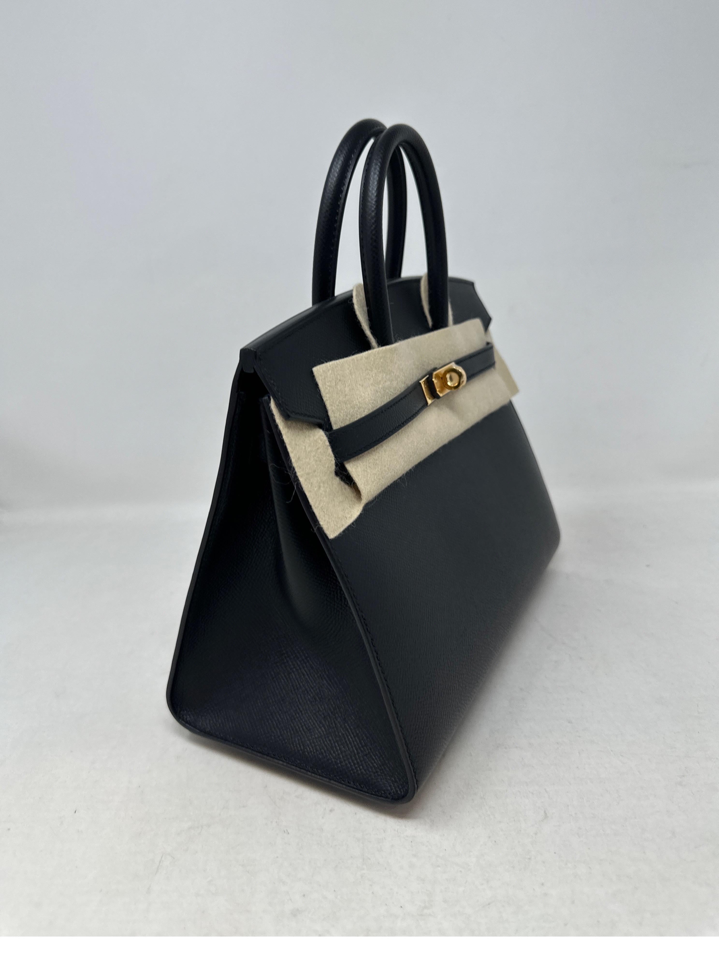 Women's or Men's Hermes Black Birkin 25 Bag