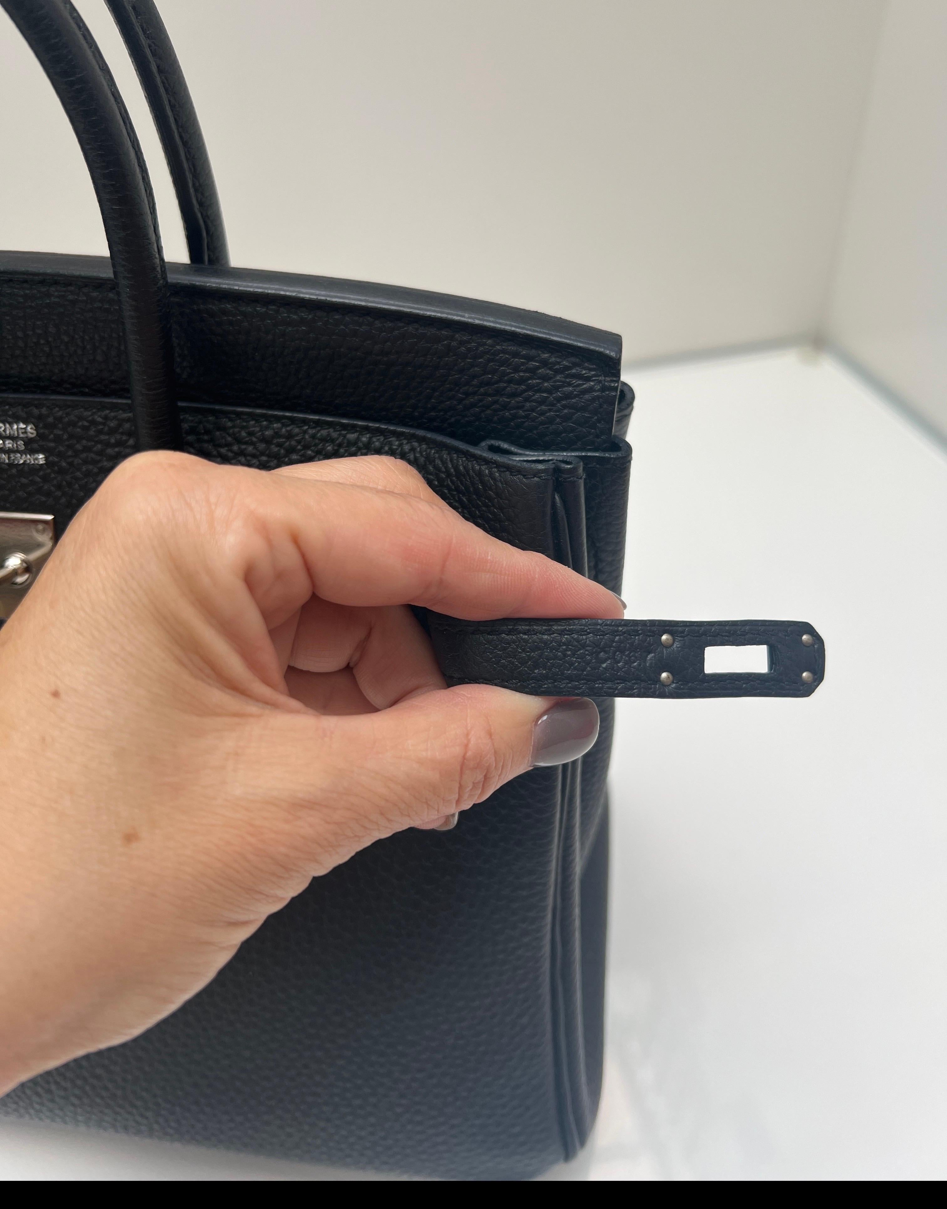 Hermès - Sac Birkin 25 noir en vente 4