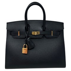 Hermes Schwarz Birkin 25 Tasche