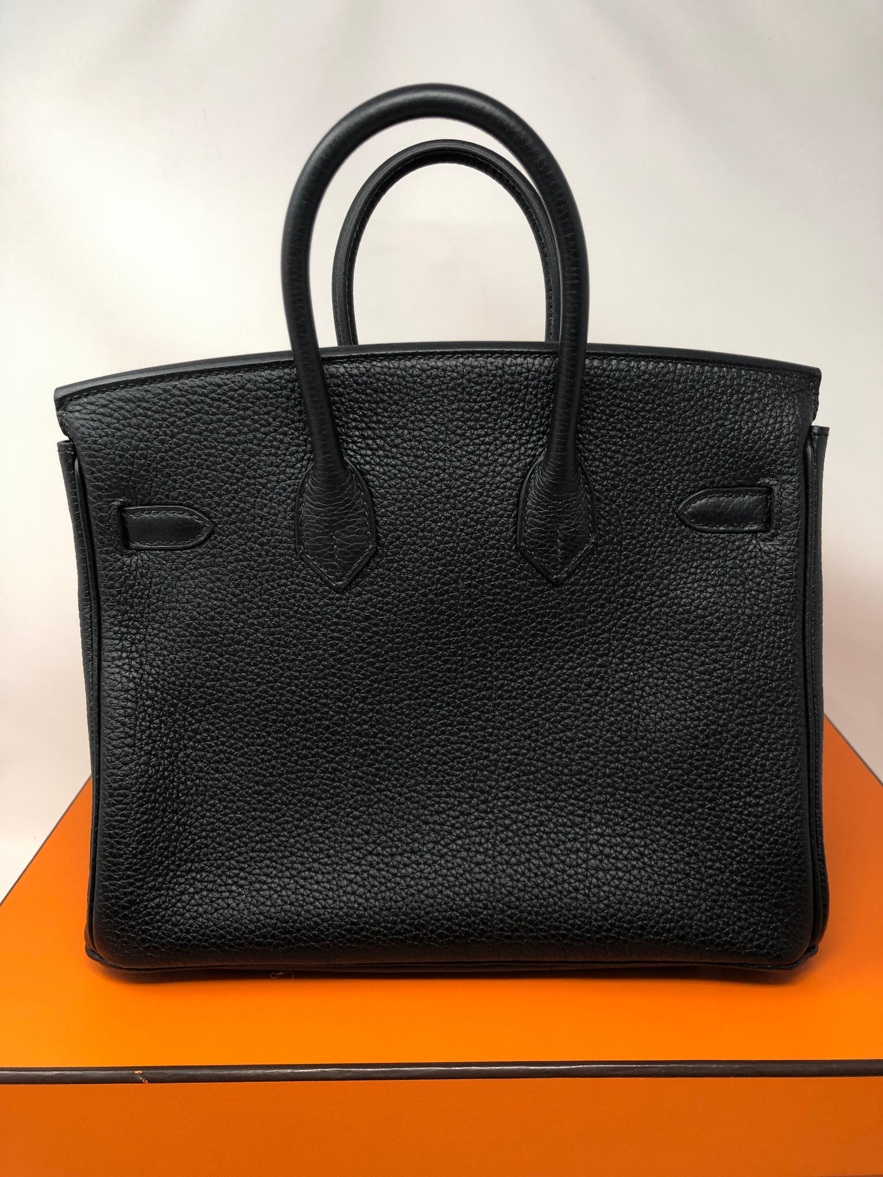 Hermes Togo Black Birkin 25 New In New Condition In Athens, GA