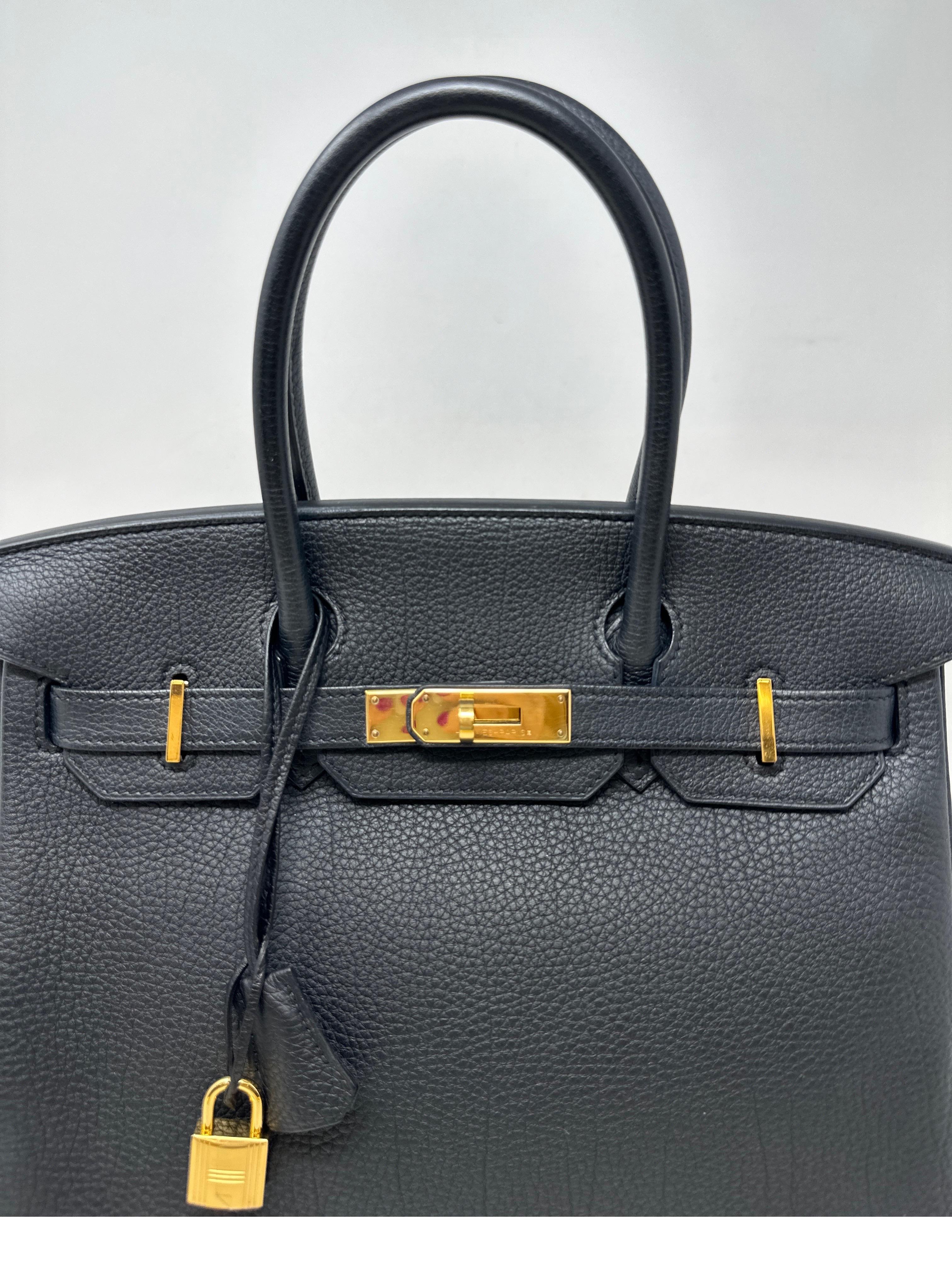 Hermes Black Birkin 30 Bag  4