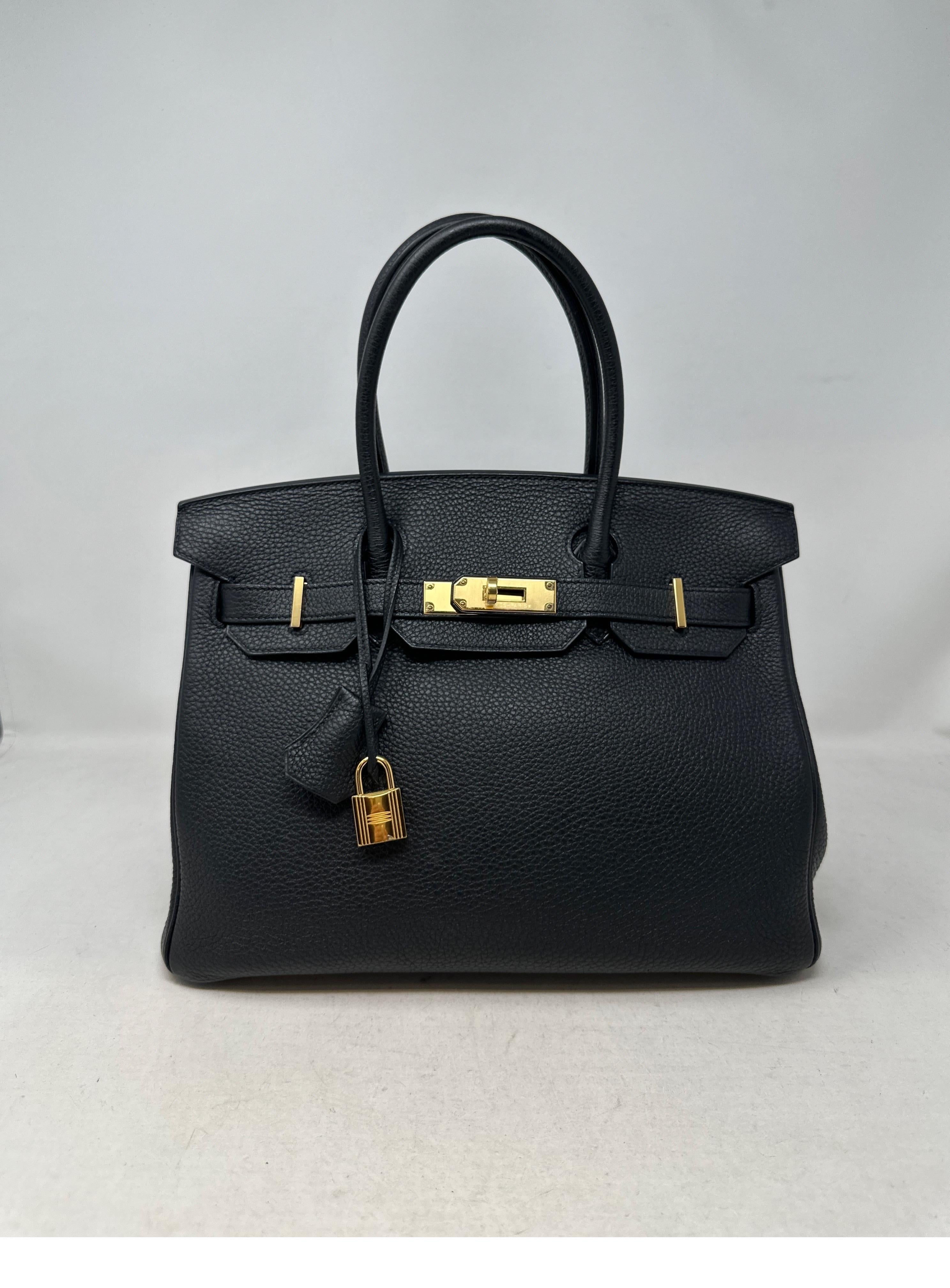 Hermes Black Birkin 30 Bag  For Sale 4