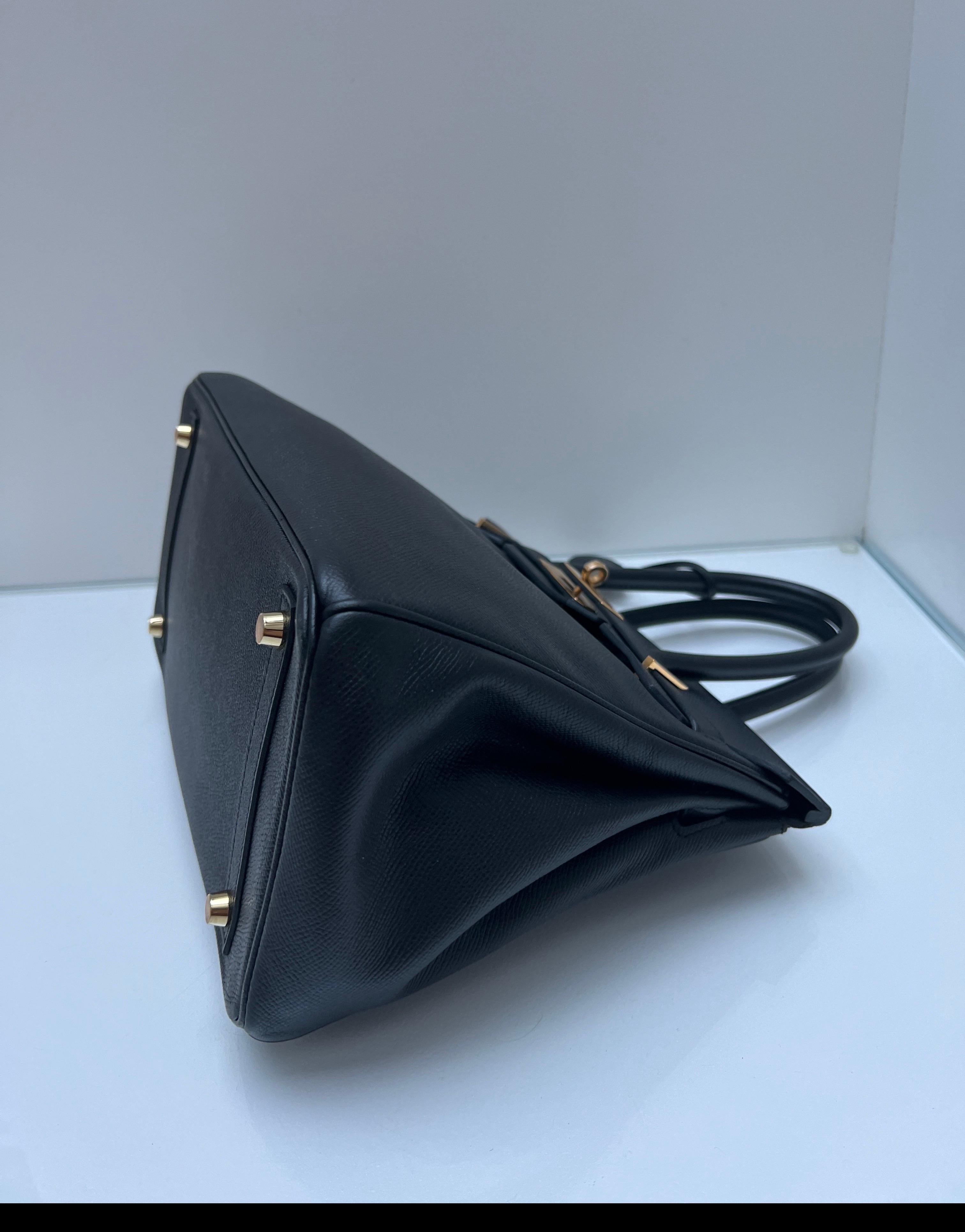 Hermes Black Birkin 30 Bag For Sale 6