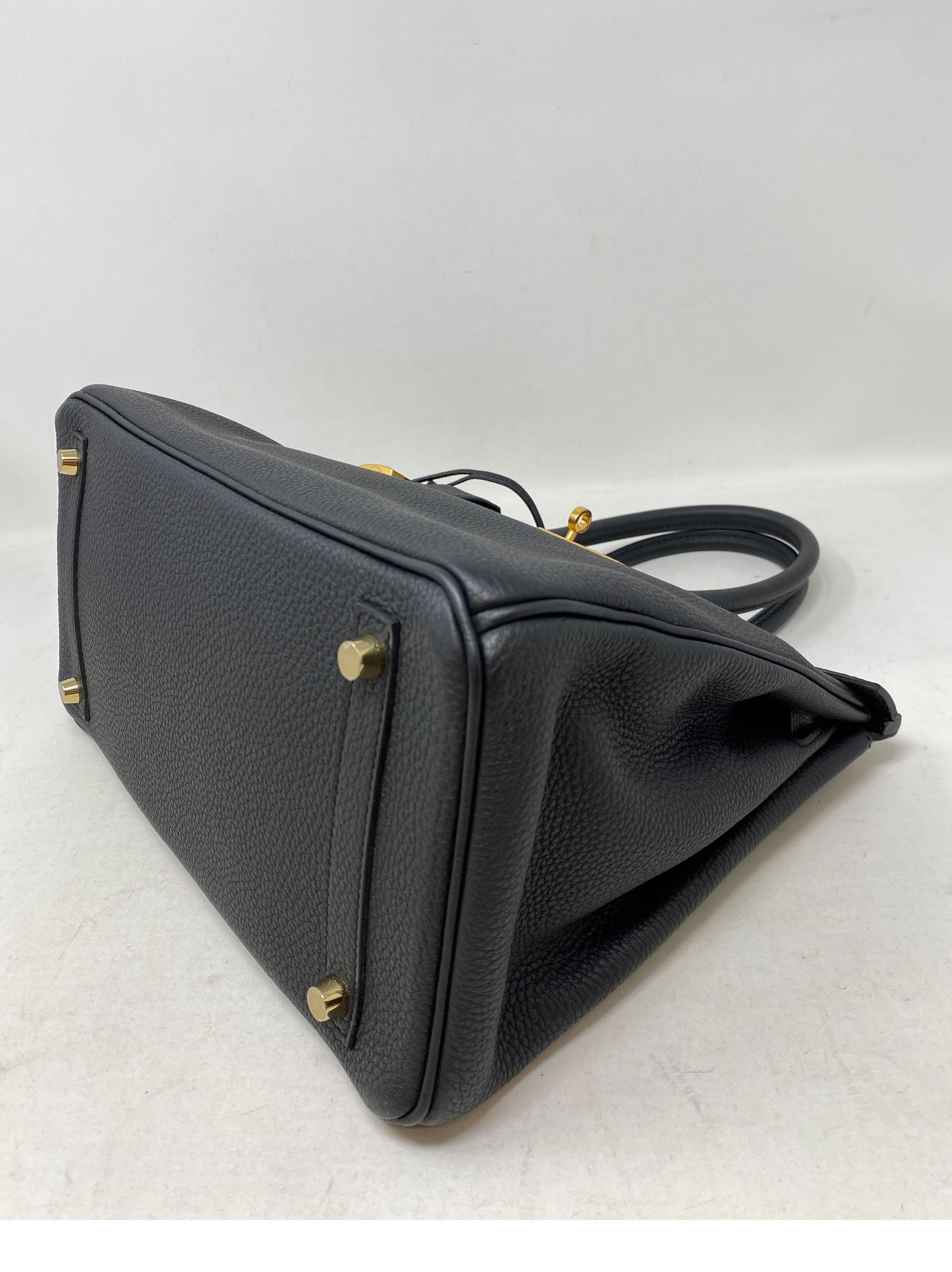 Hermes Black Birkin 30 Bag  4