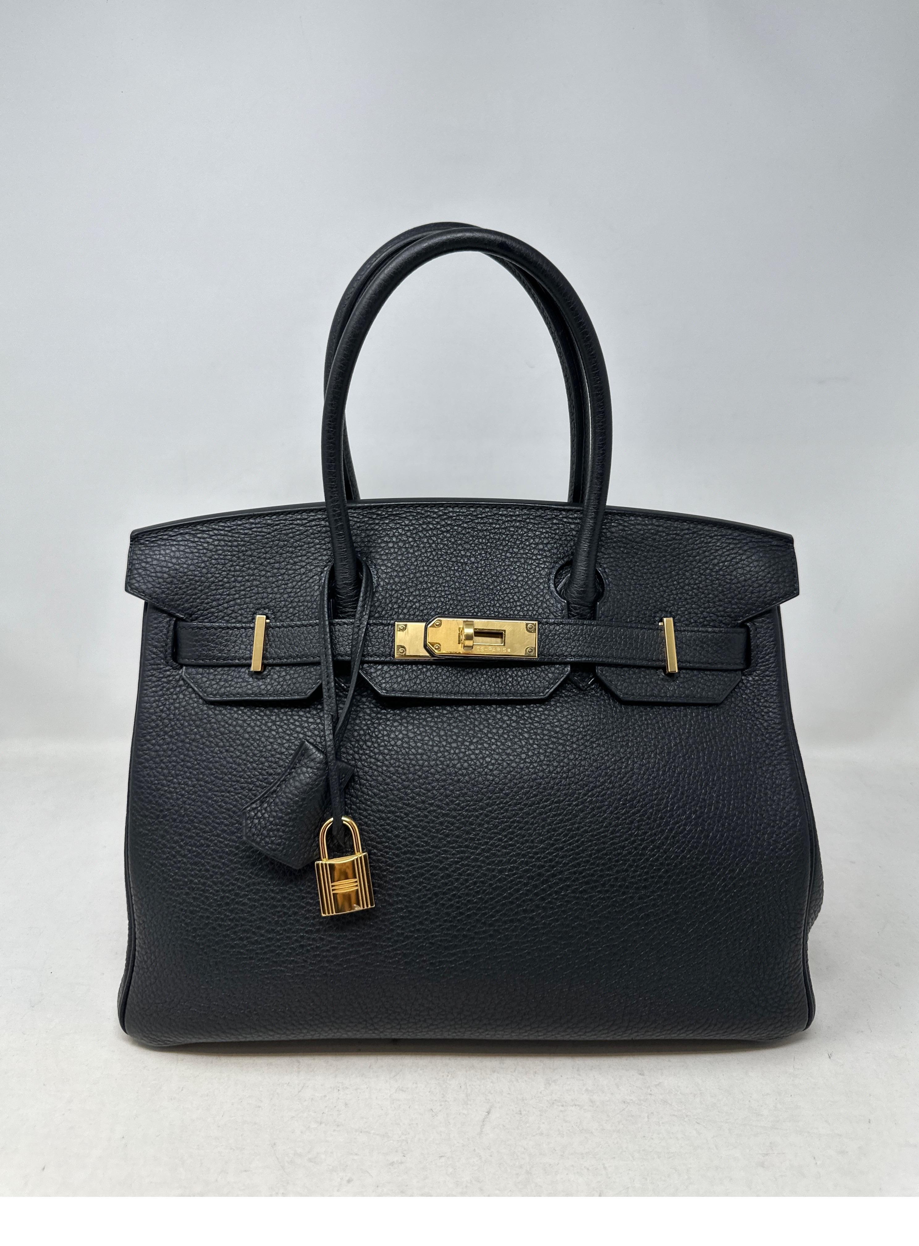 Hermes Black Birkin 30 Bag  For Sale 5
