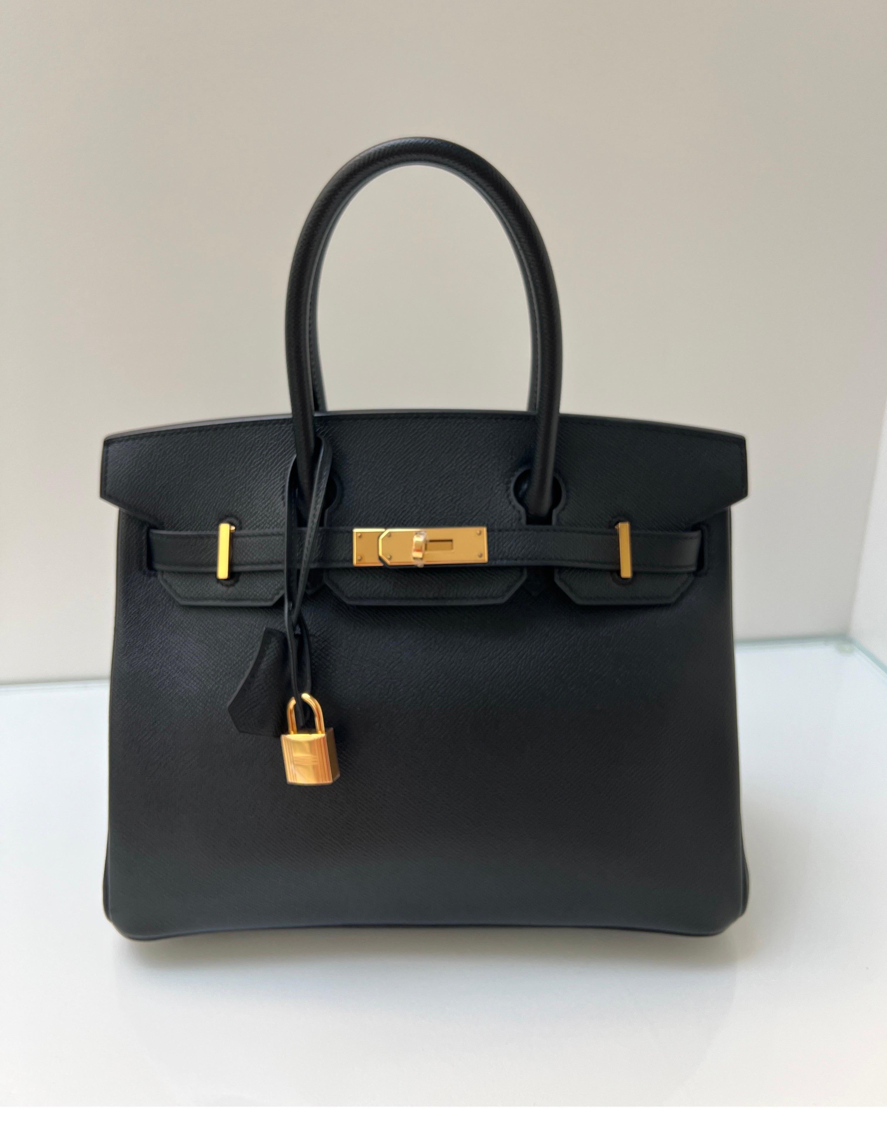 Hermes Black Birkin 30 Bag 7