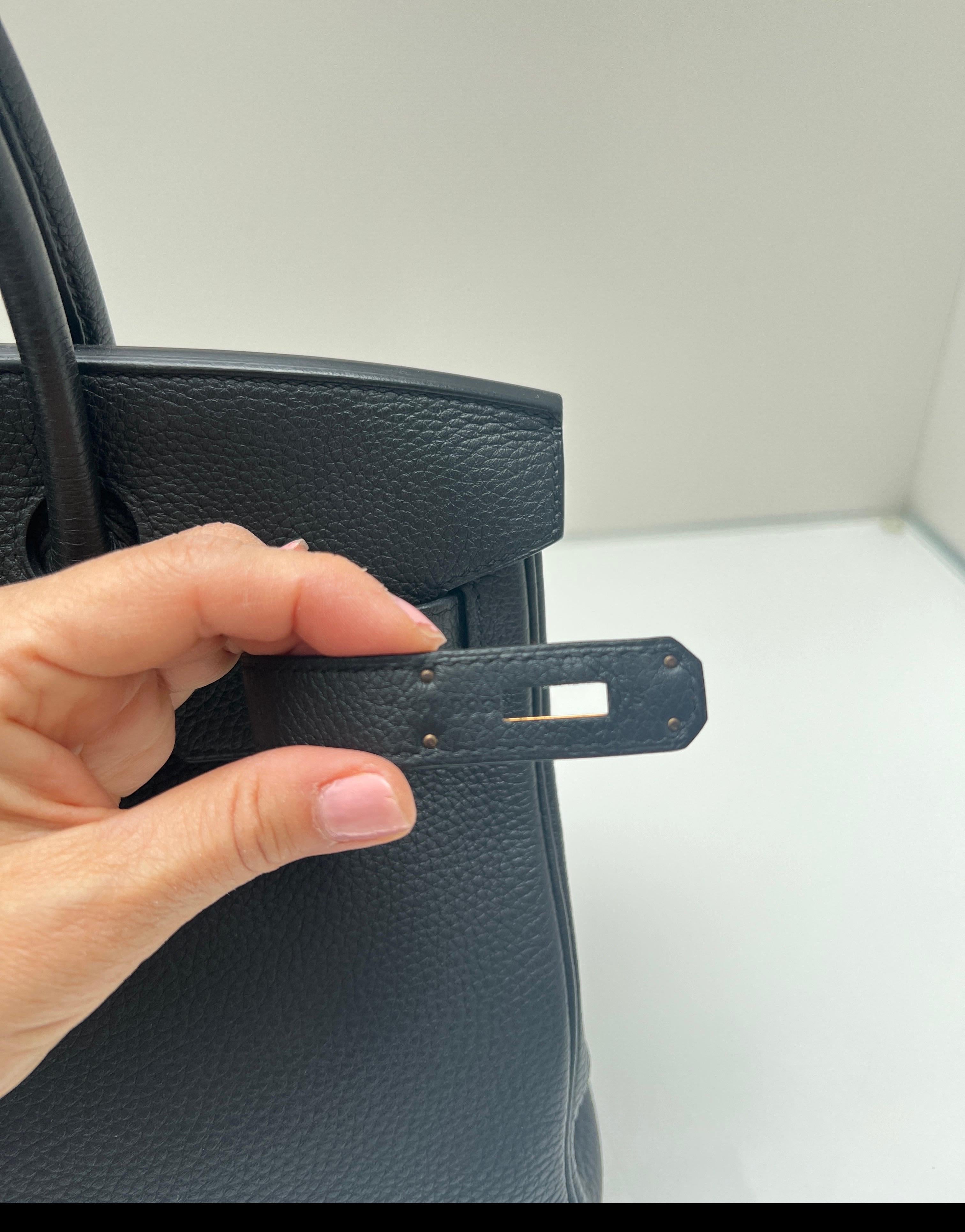 Hermes Black Birkin 30 Bag 7