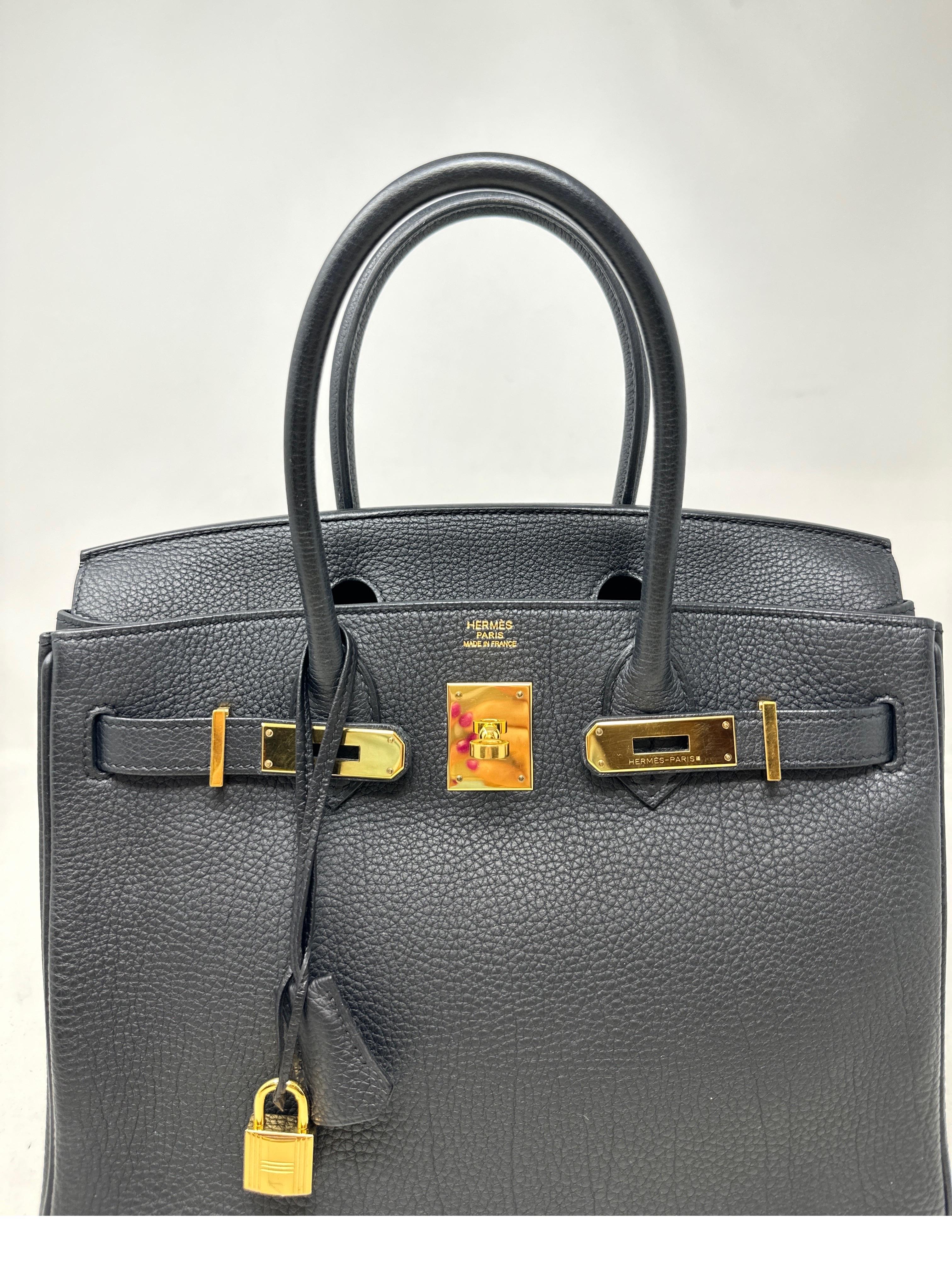 Hermes Black Birkin 30 Bag  6