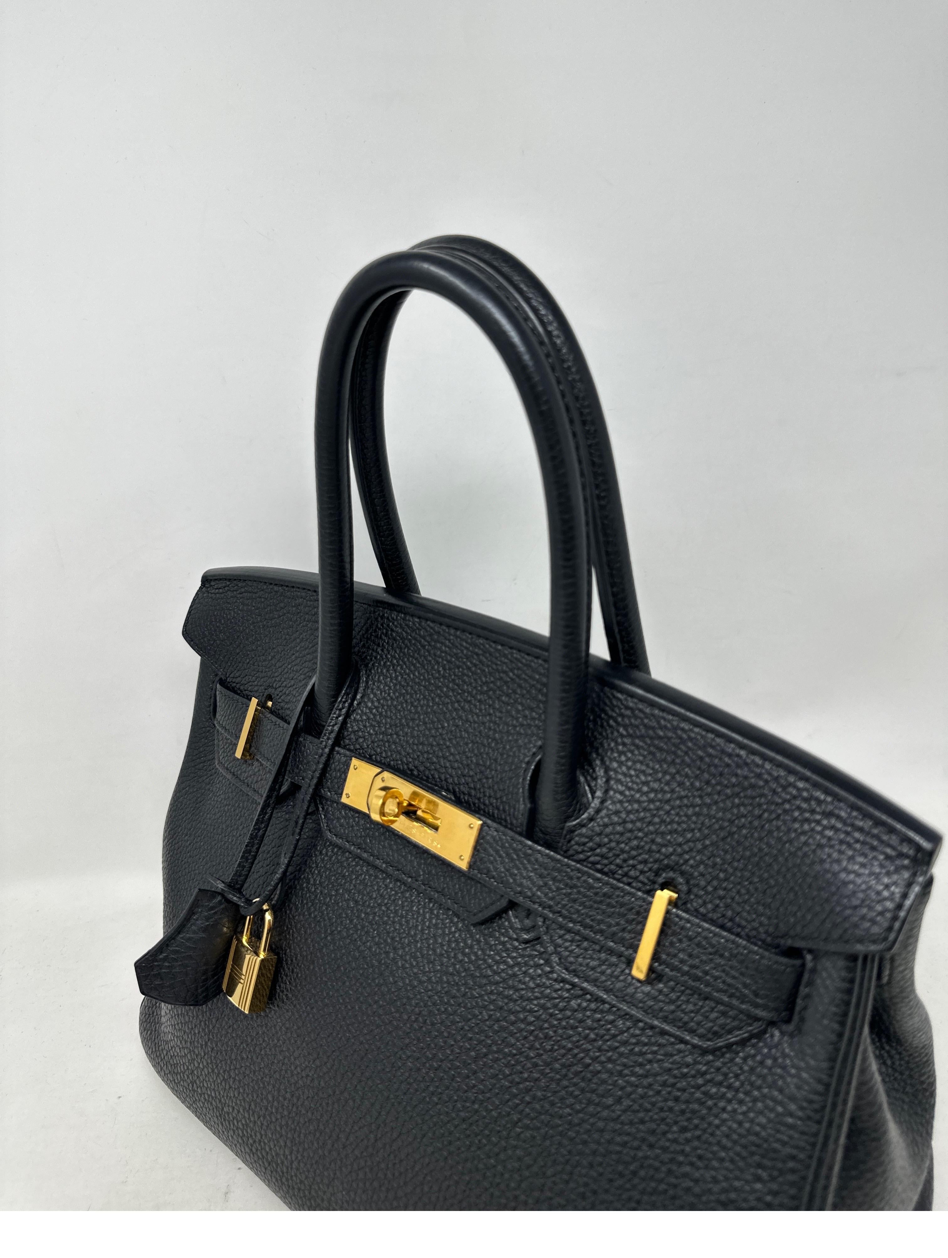 Hermes Black Birkin 30 Bag  5