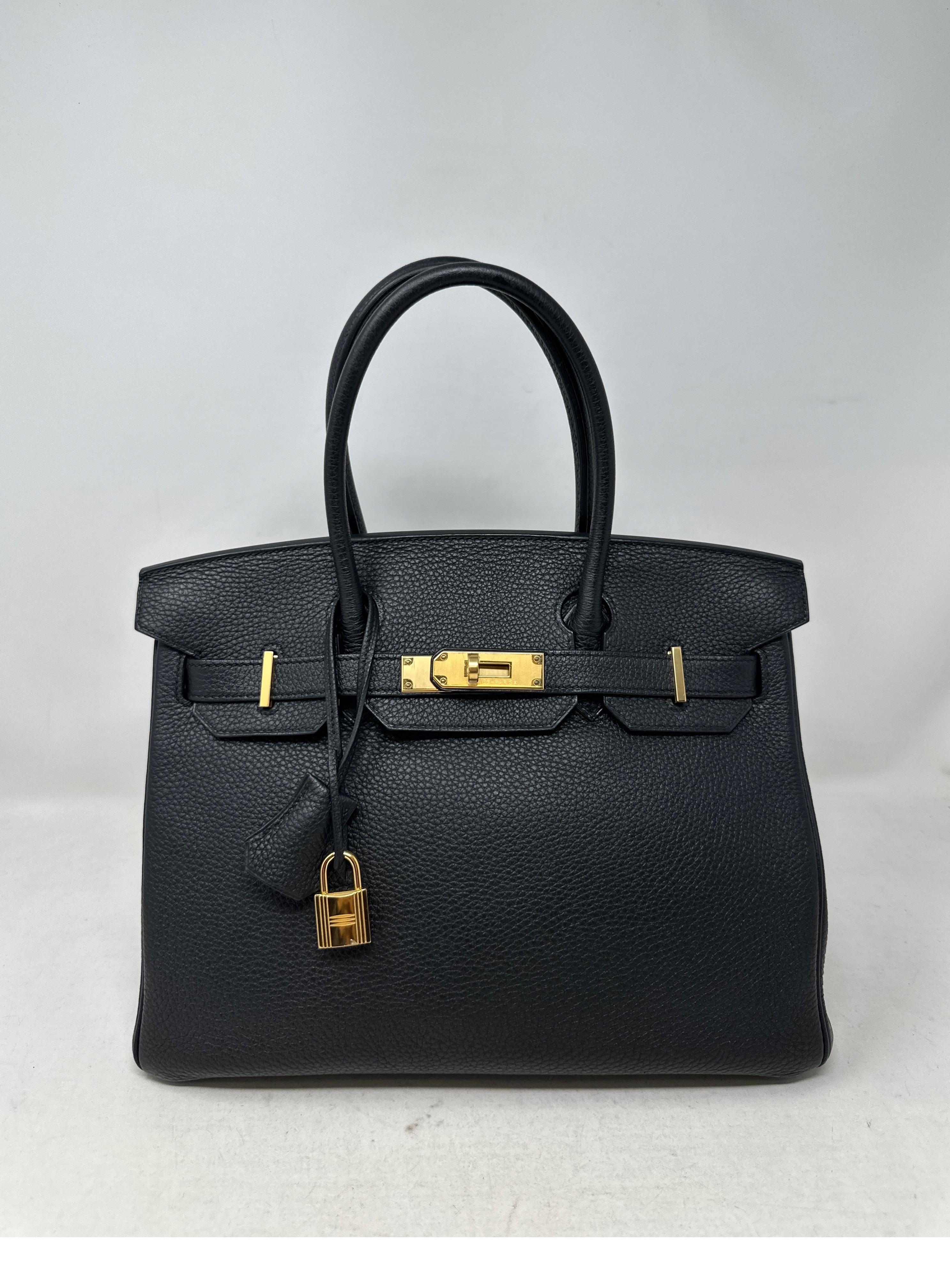 Hermes Black Birkin 30 Bag  For Sale 6