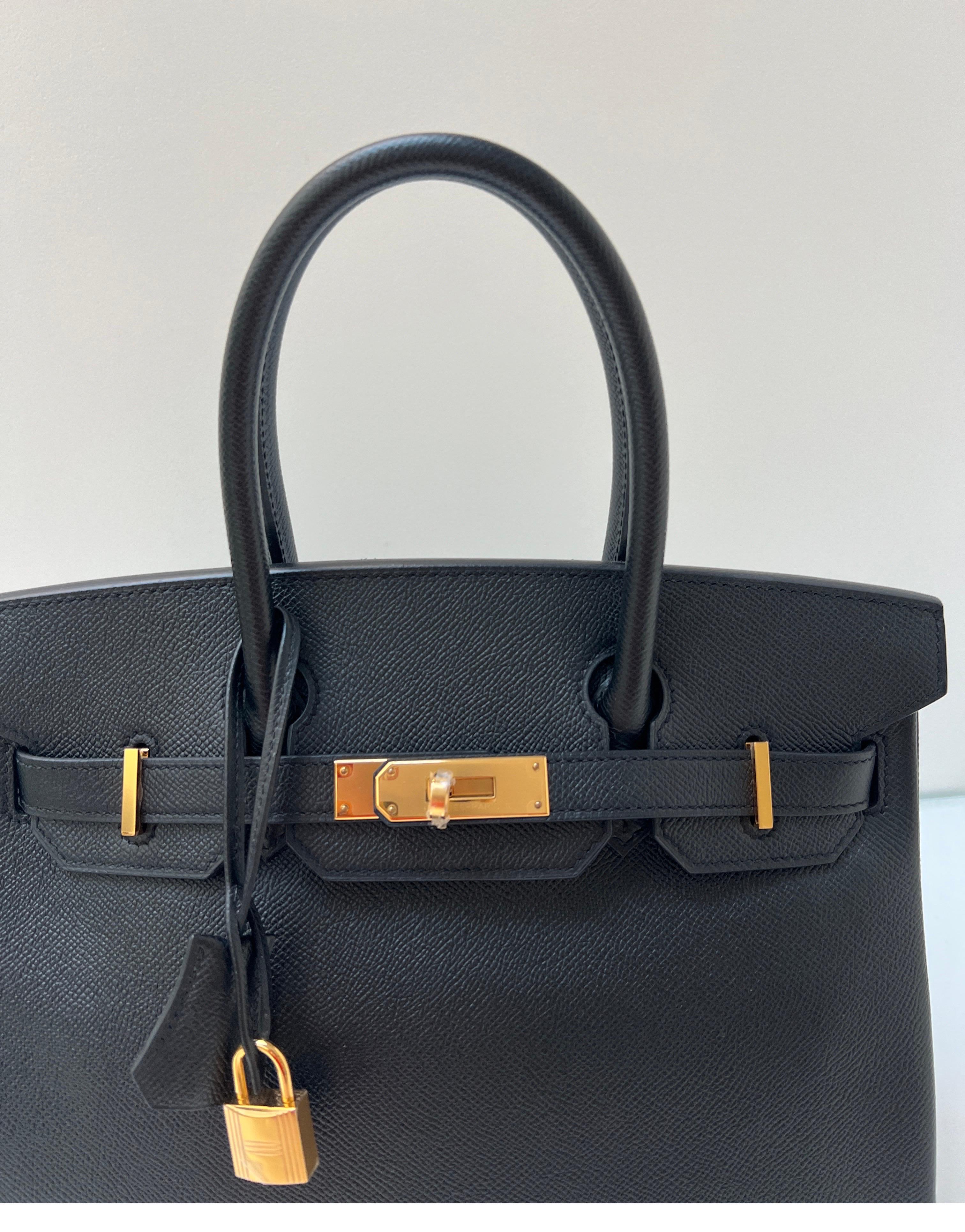 Hermes Black Birkin 30 Bag 8