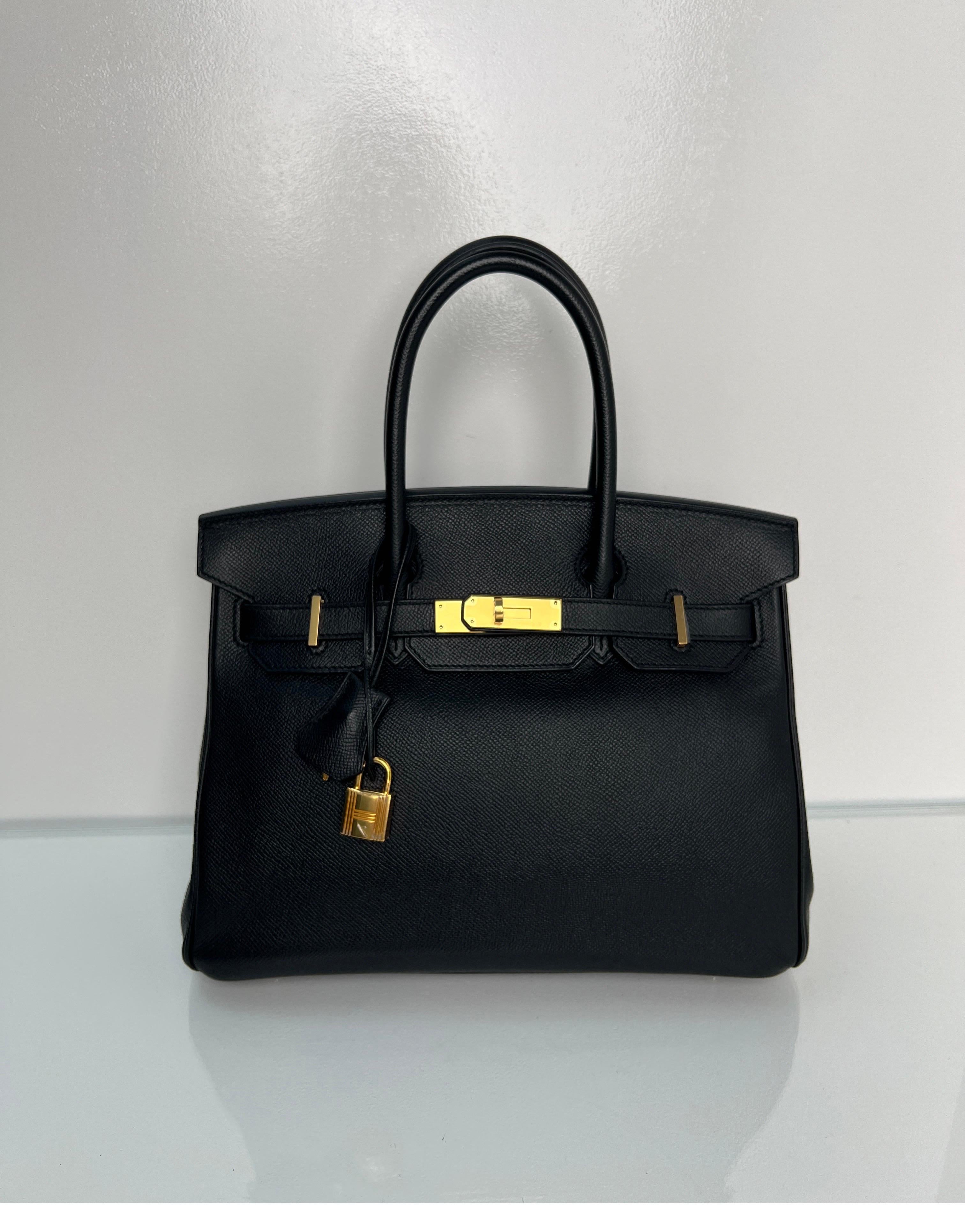 Hermes Black Birkin 30 Bag 8
