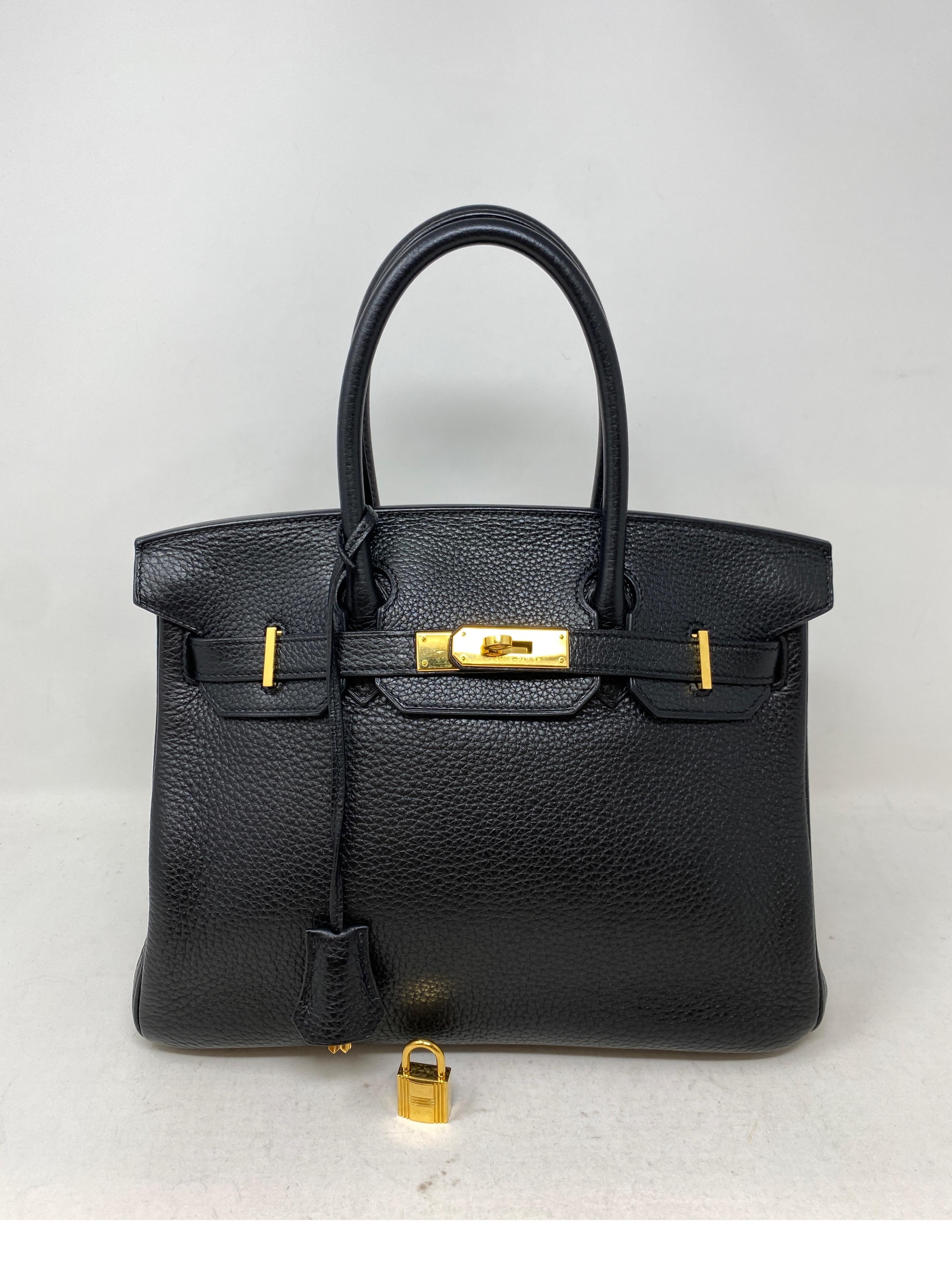 Hermes Black Birkin 30 Bag  6