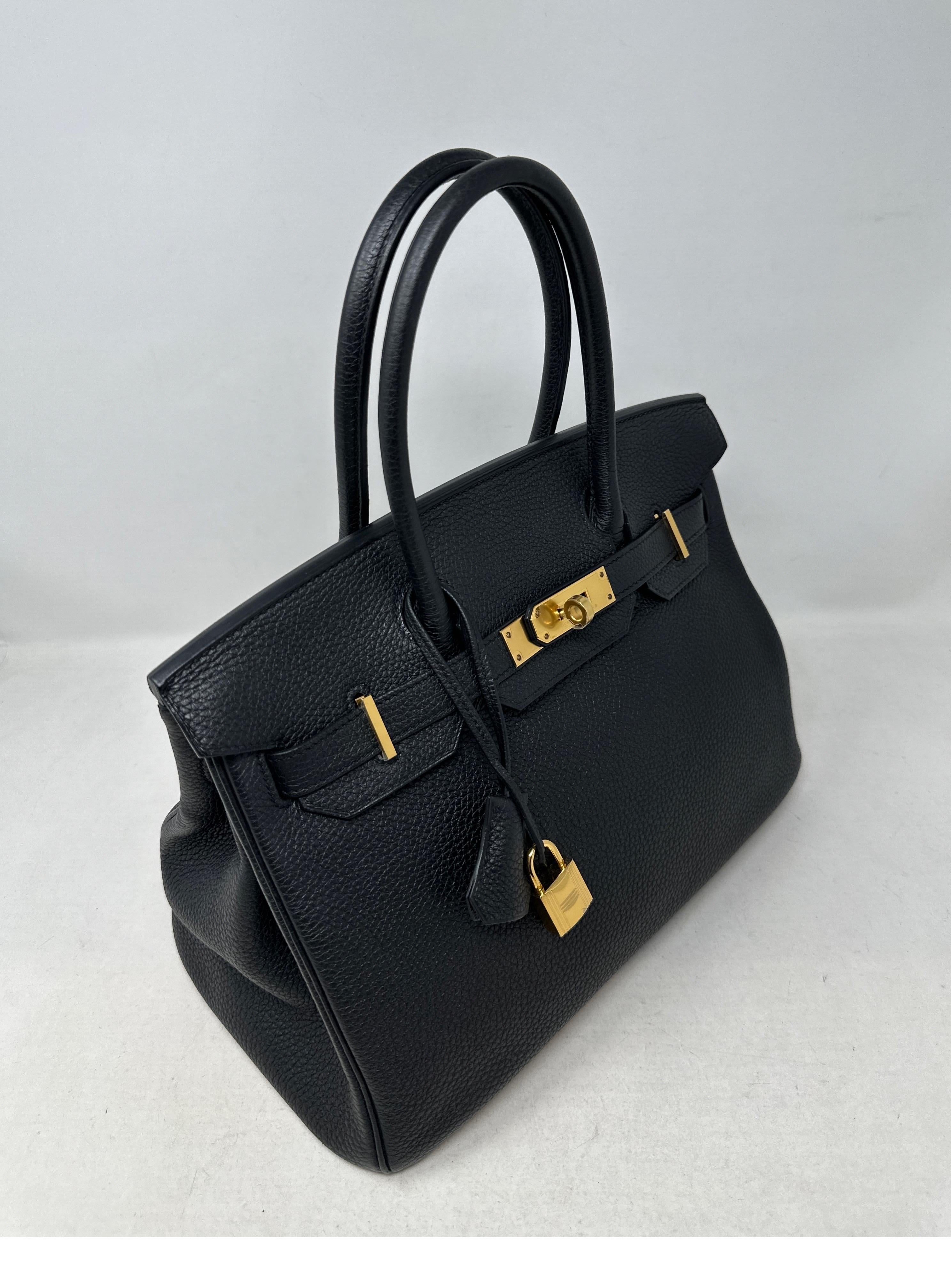 Hermes Black Birkin 30 Bag  For Sale 7