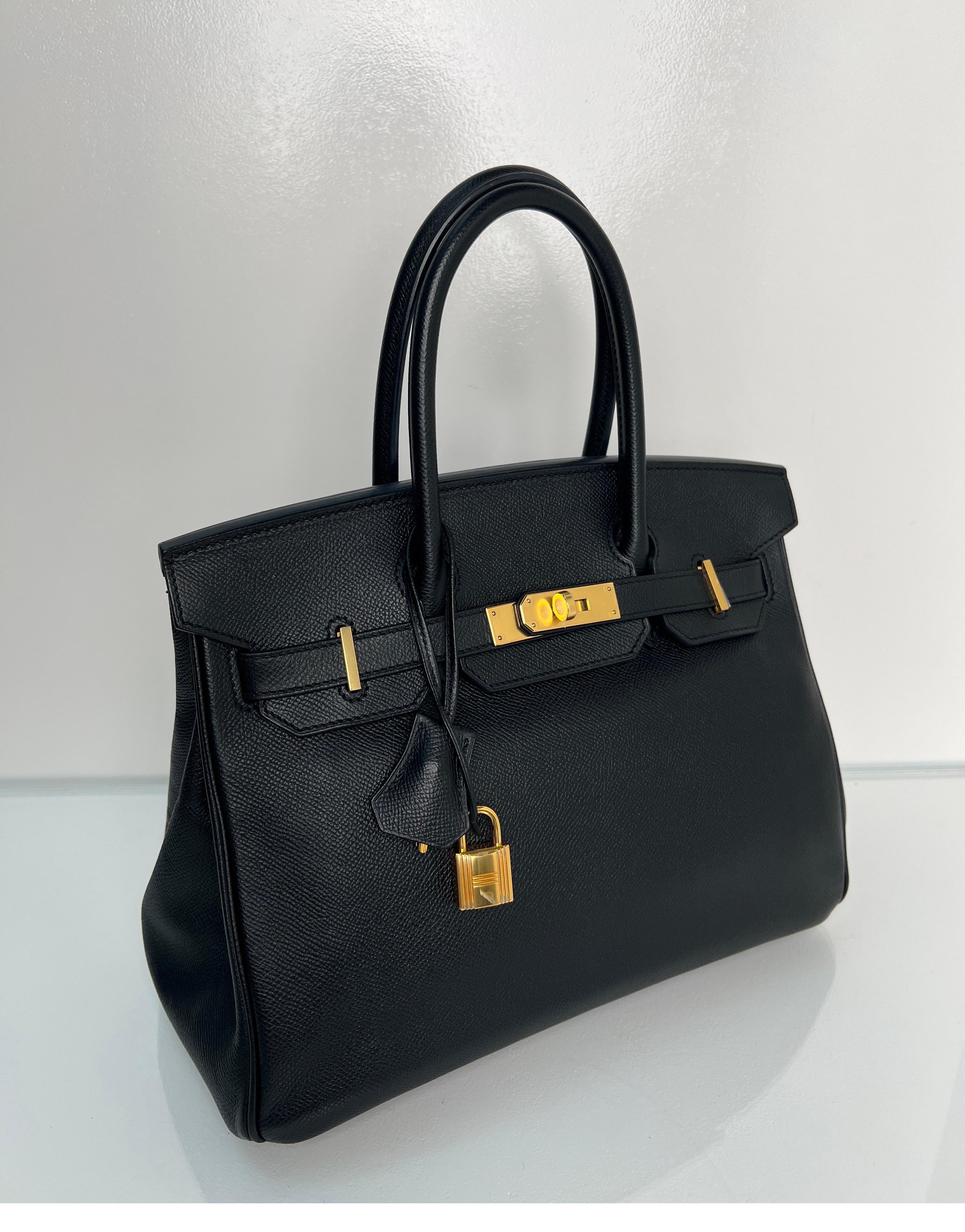 Hermes Black Birkin 30 Bag 9