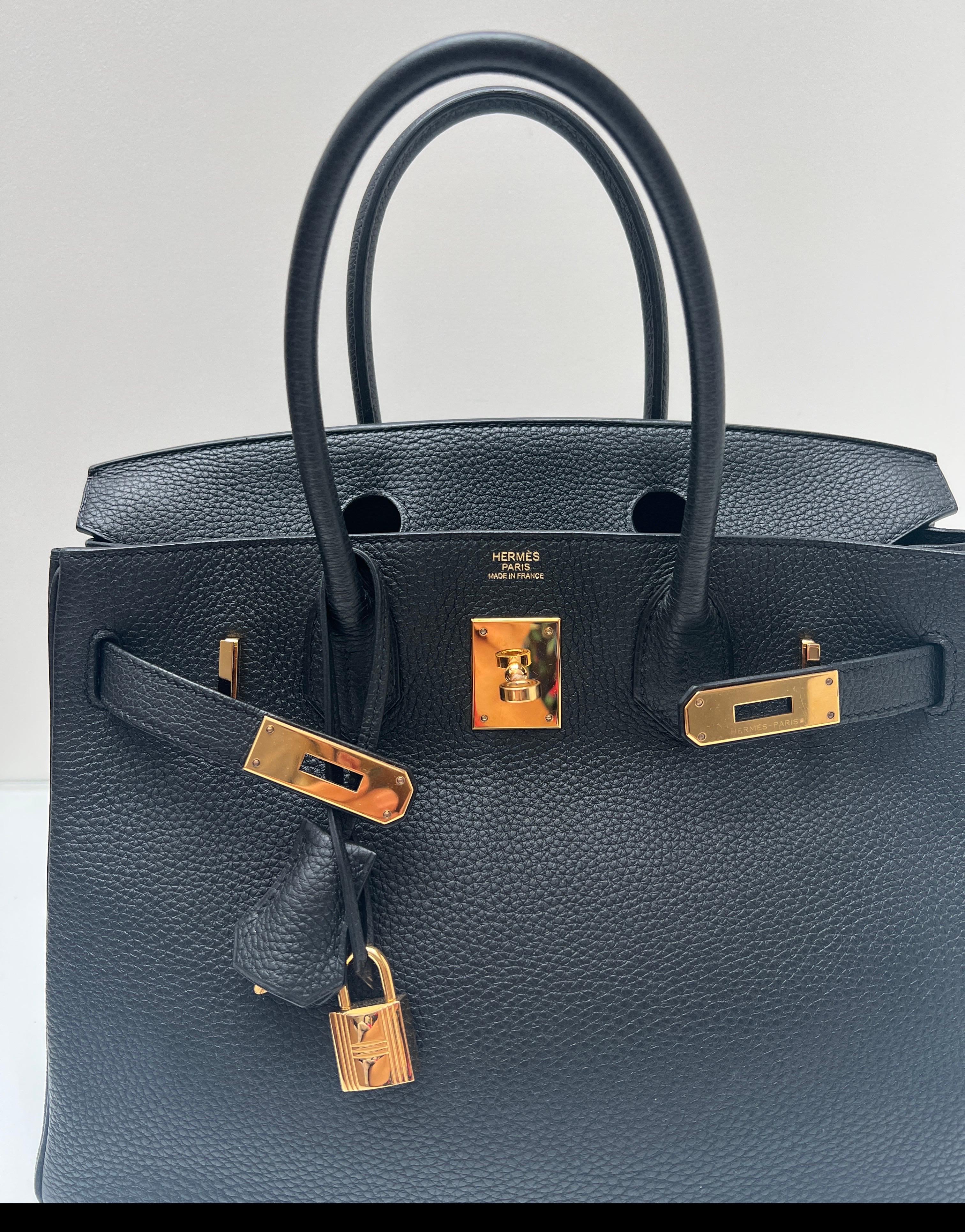 Hermes Black Birkin 30 Bag 9