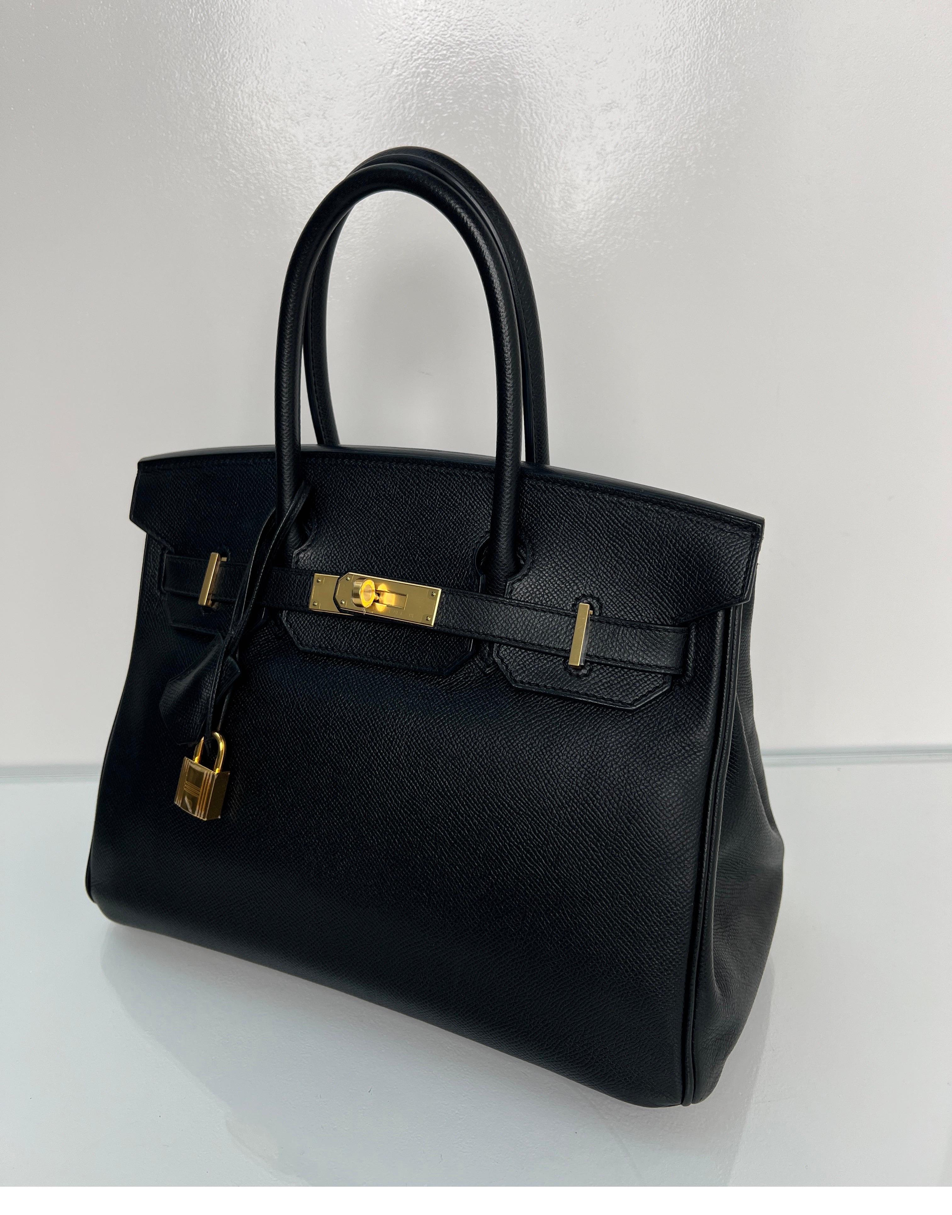 Hermes Black Birkin 30 Bag 10
