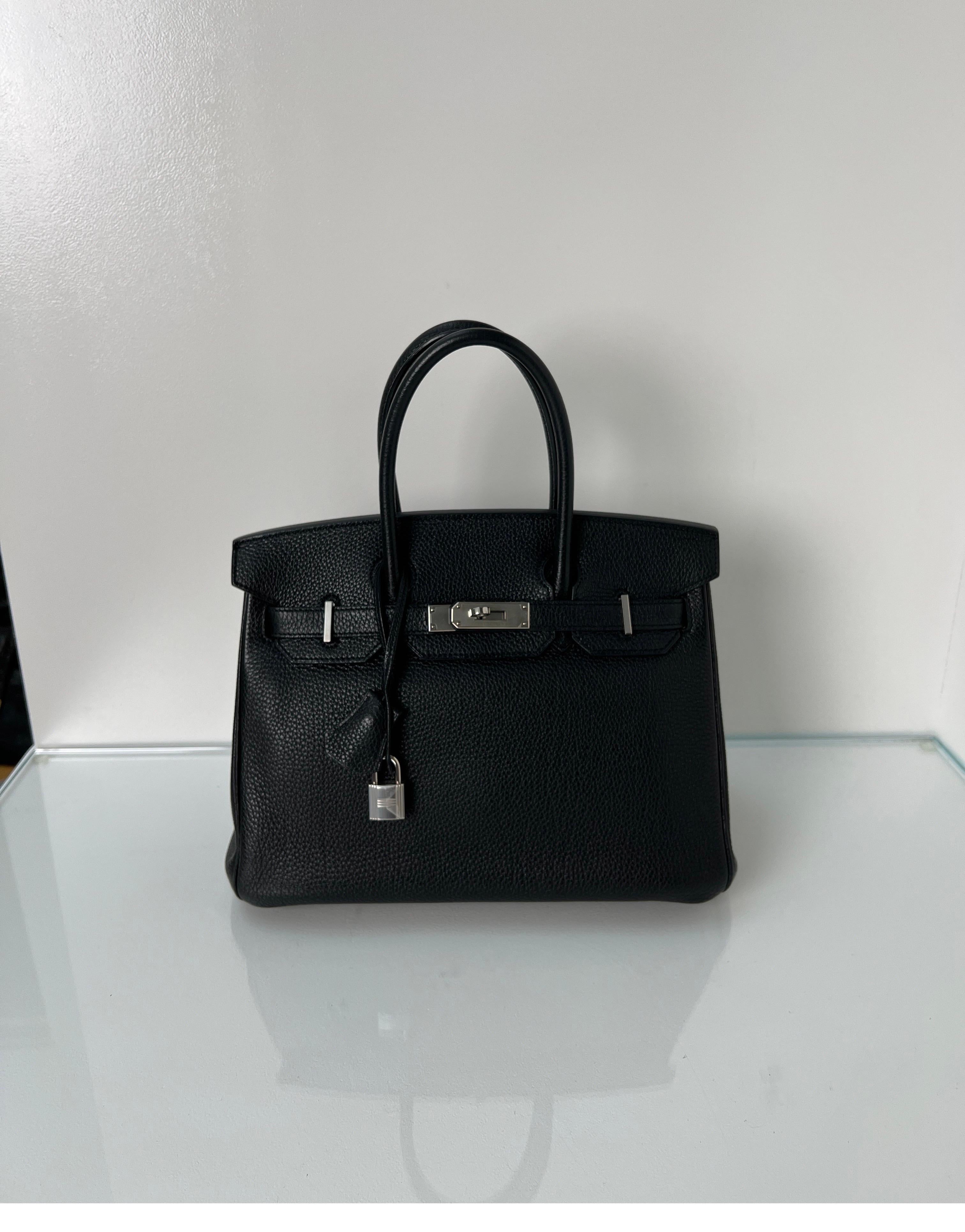 Hermes Black Birkin 30 Bag 11