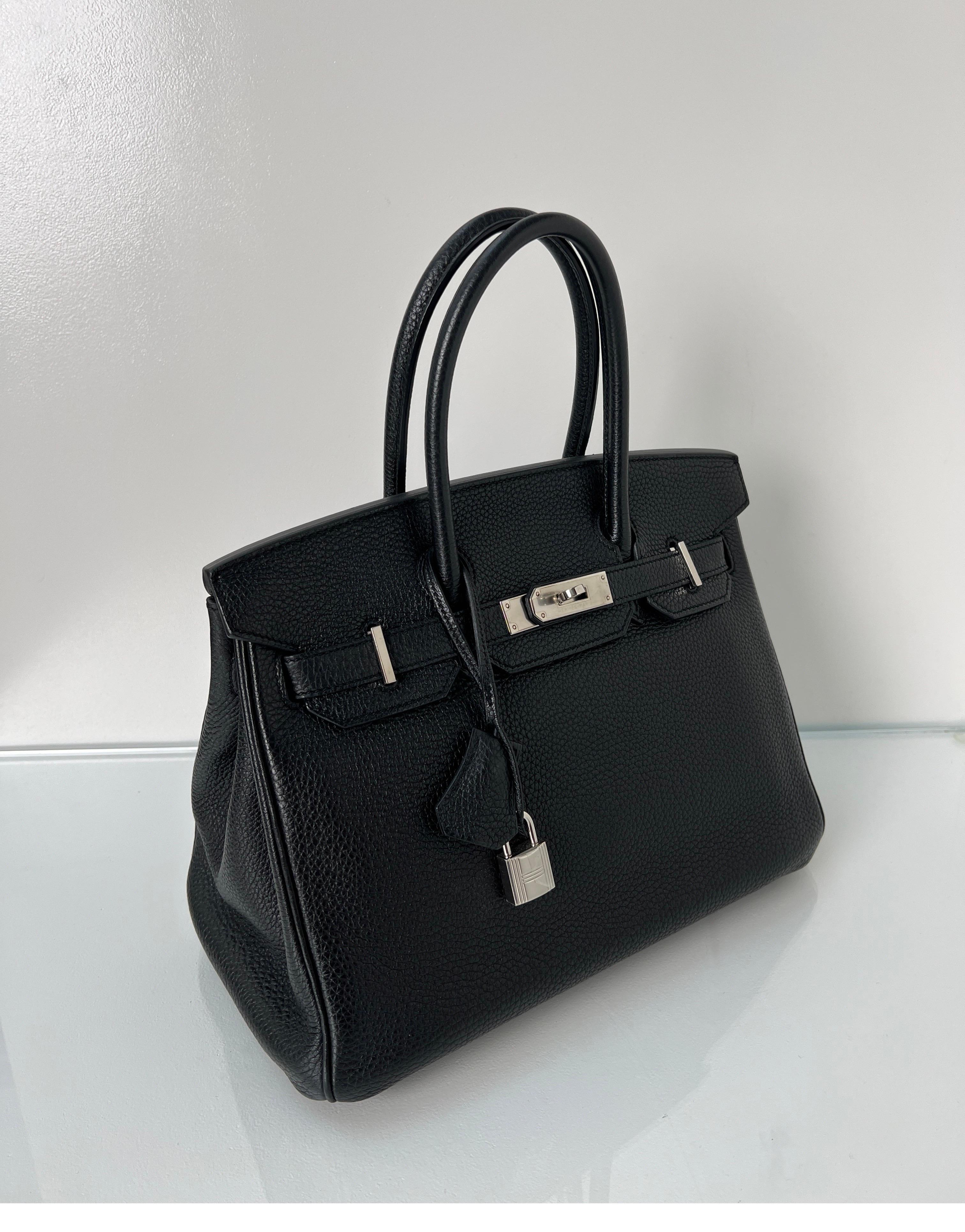 Hermes Black Birkin 30 Bag 12