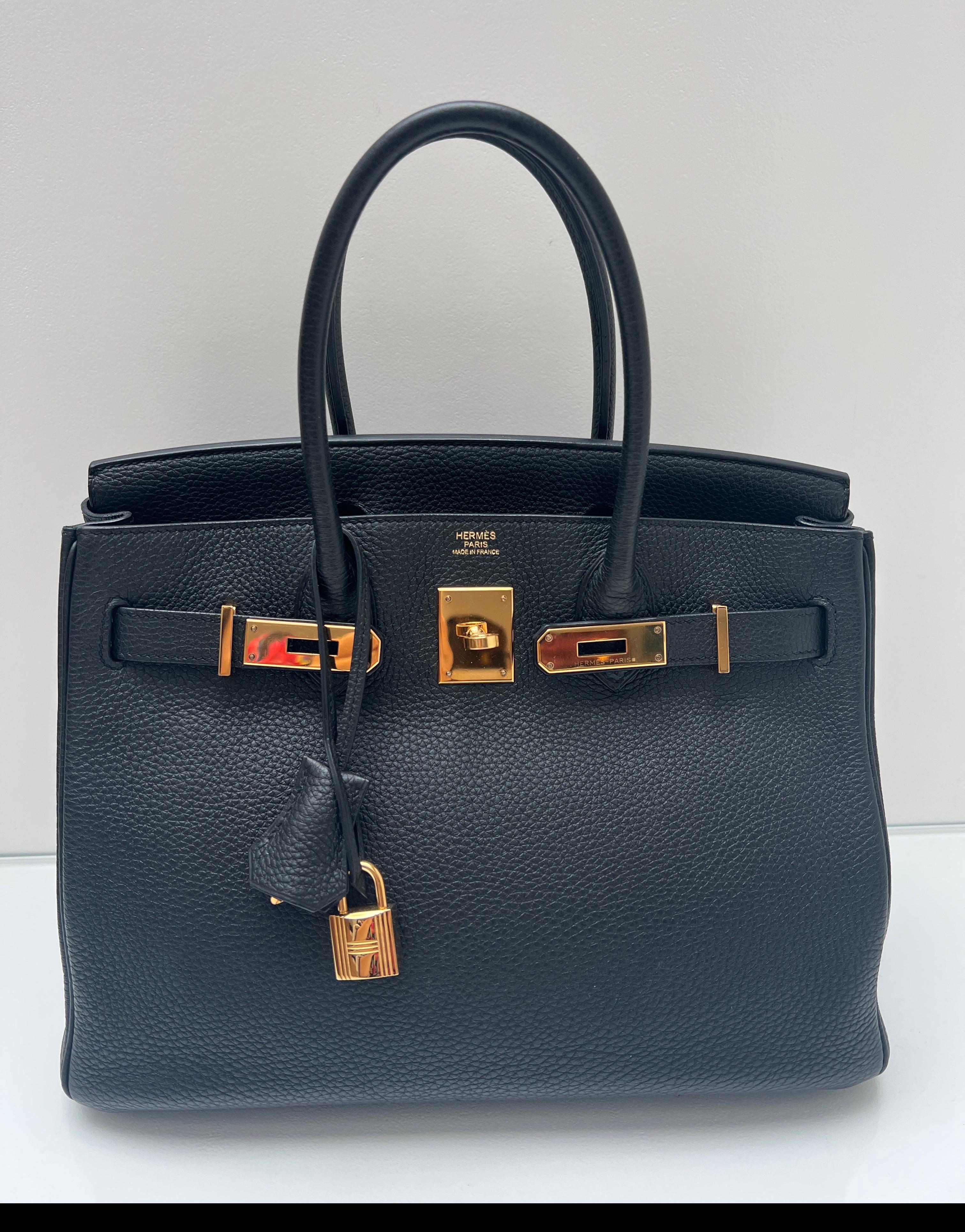 Hermes Black Birkin 30 Bag 12