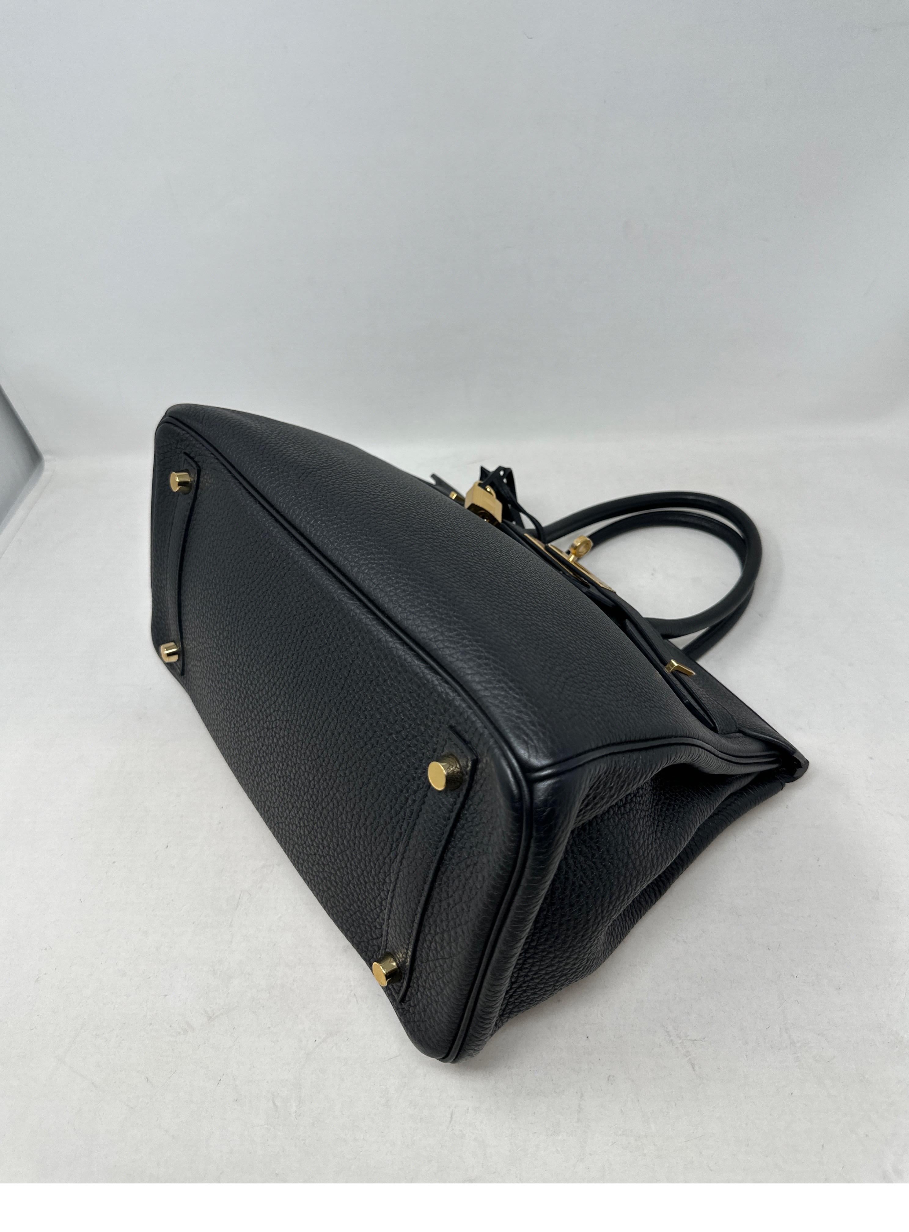 Hermes Black Birkin 30 Bag  For Sale 11